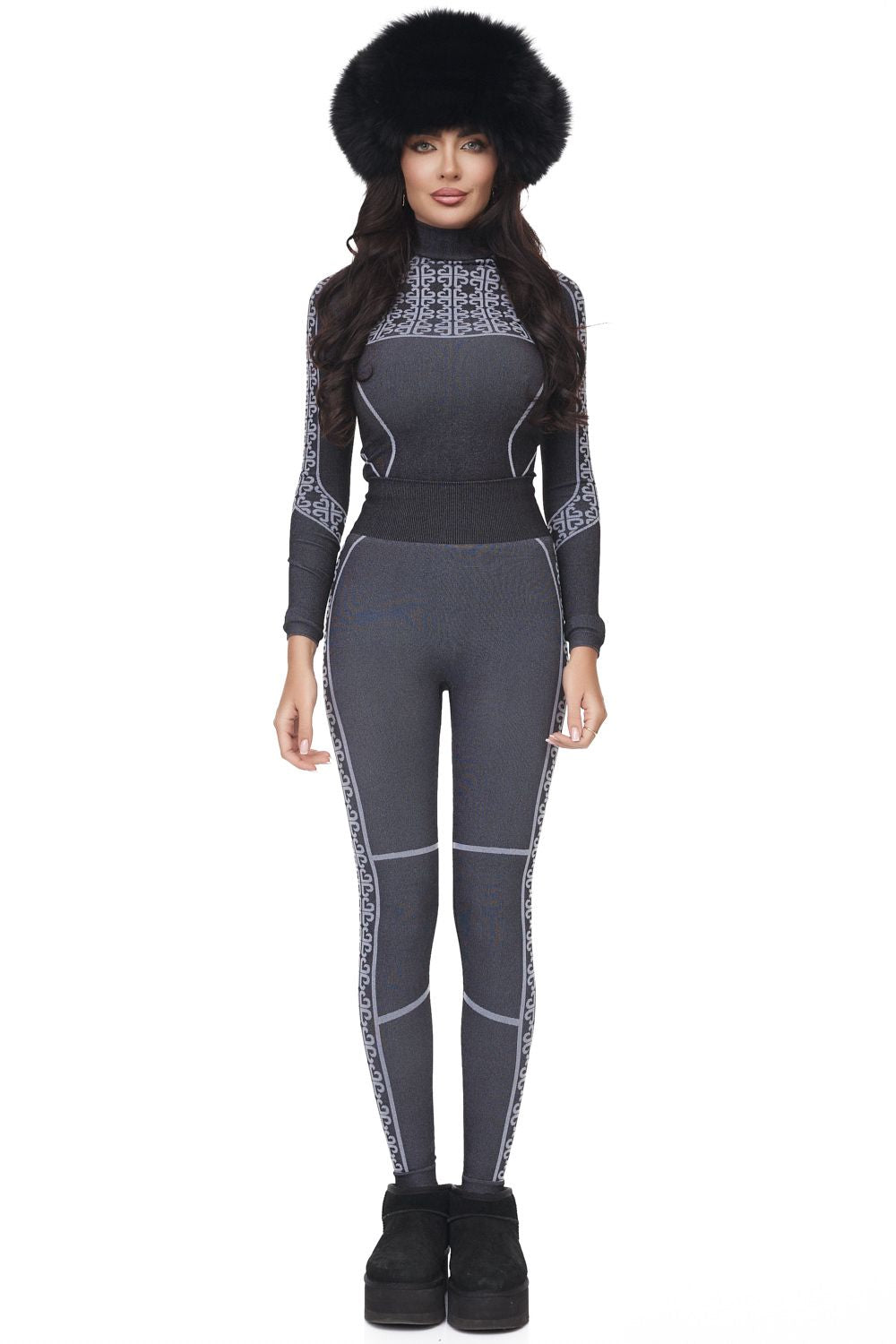 Pantaloni dama casual negri Seamless Bogas