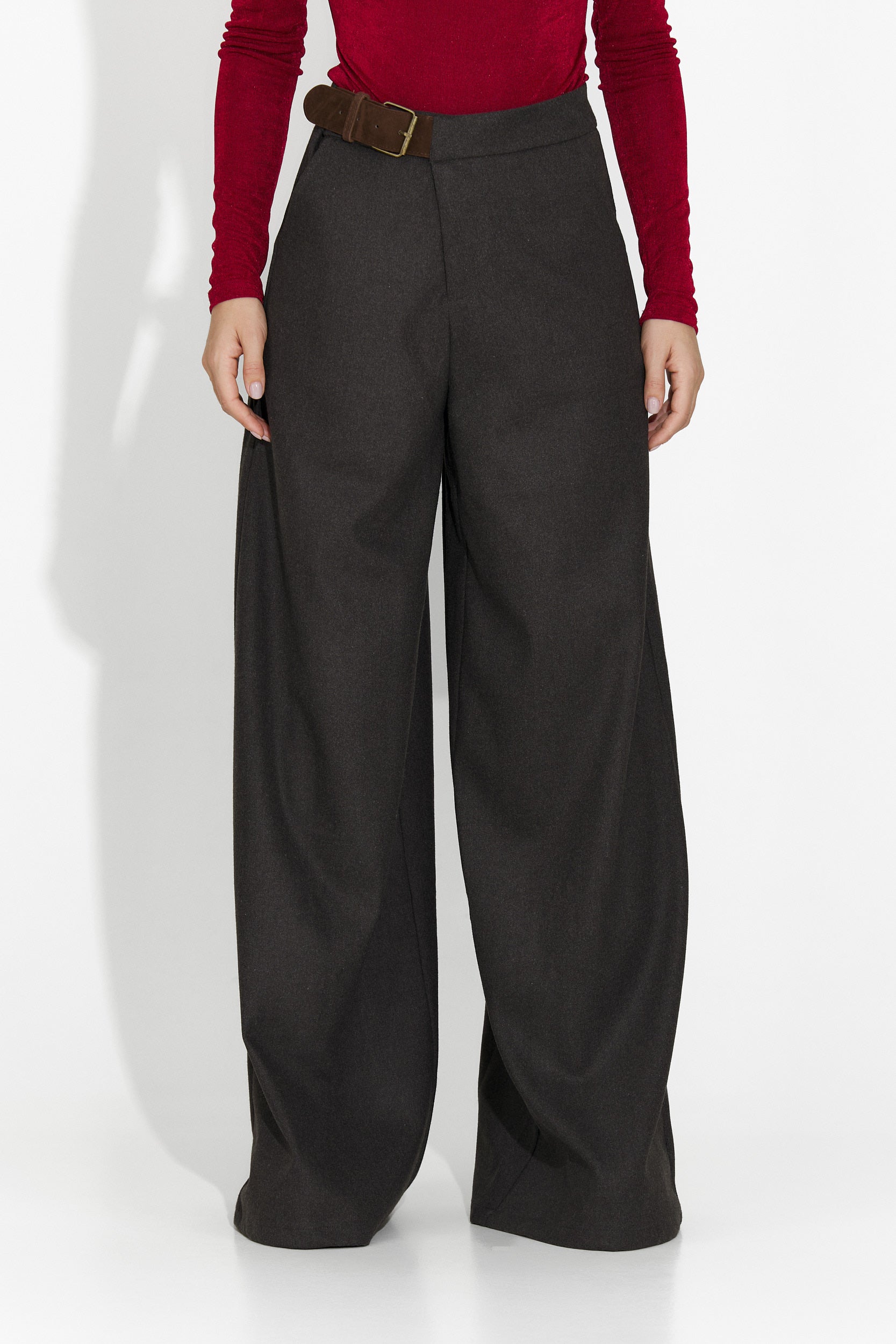 Pantaloni dama eleganti gri Velira Bogas