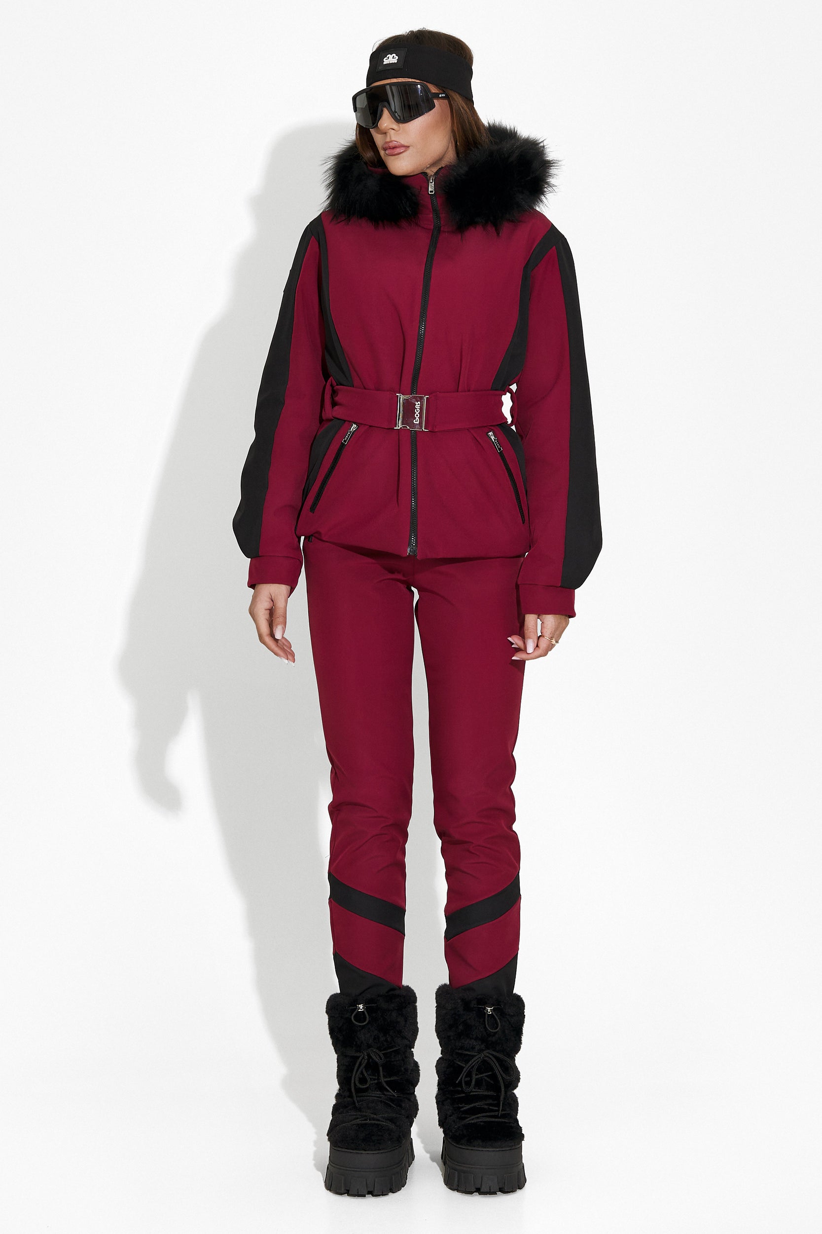 Pantaloni ski dama burgundy Lorya Bogas