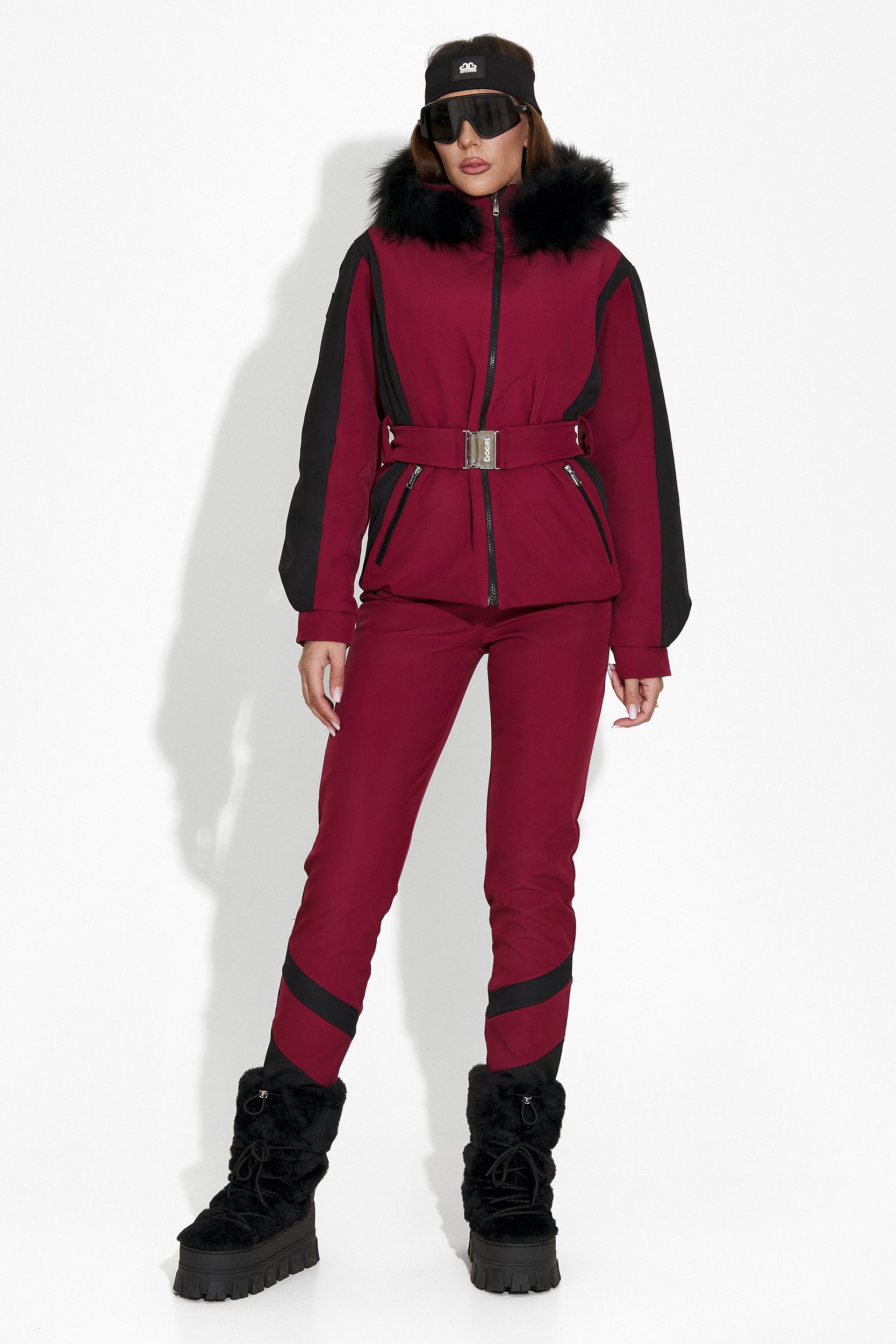 Pantaloni ski dama burgundy Lorya Bogas