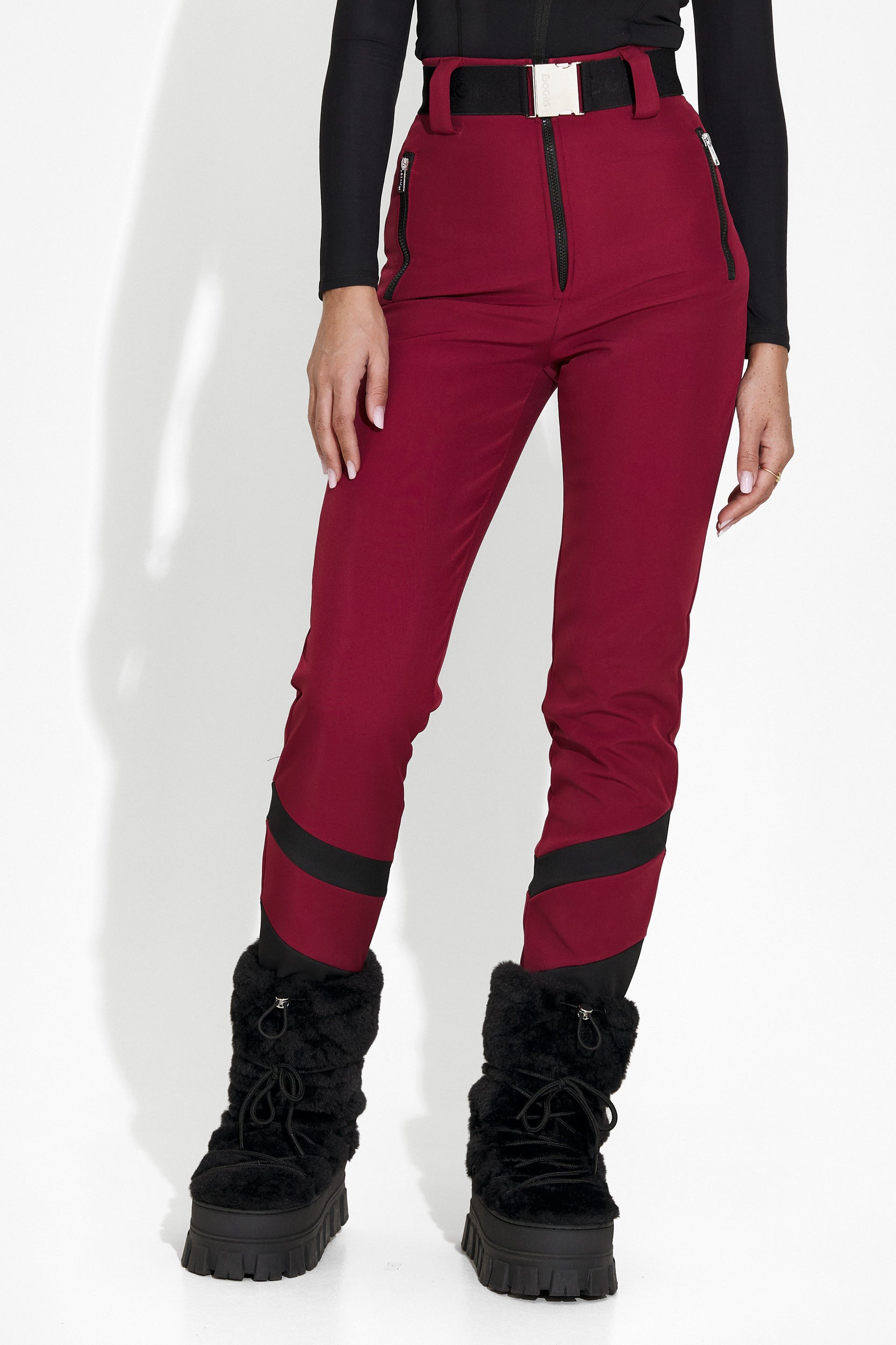 Pantaloni ski dama burgundy Lorya Bogas