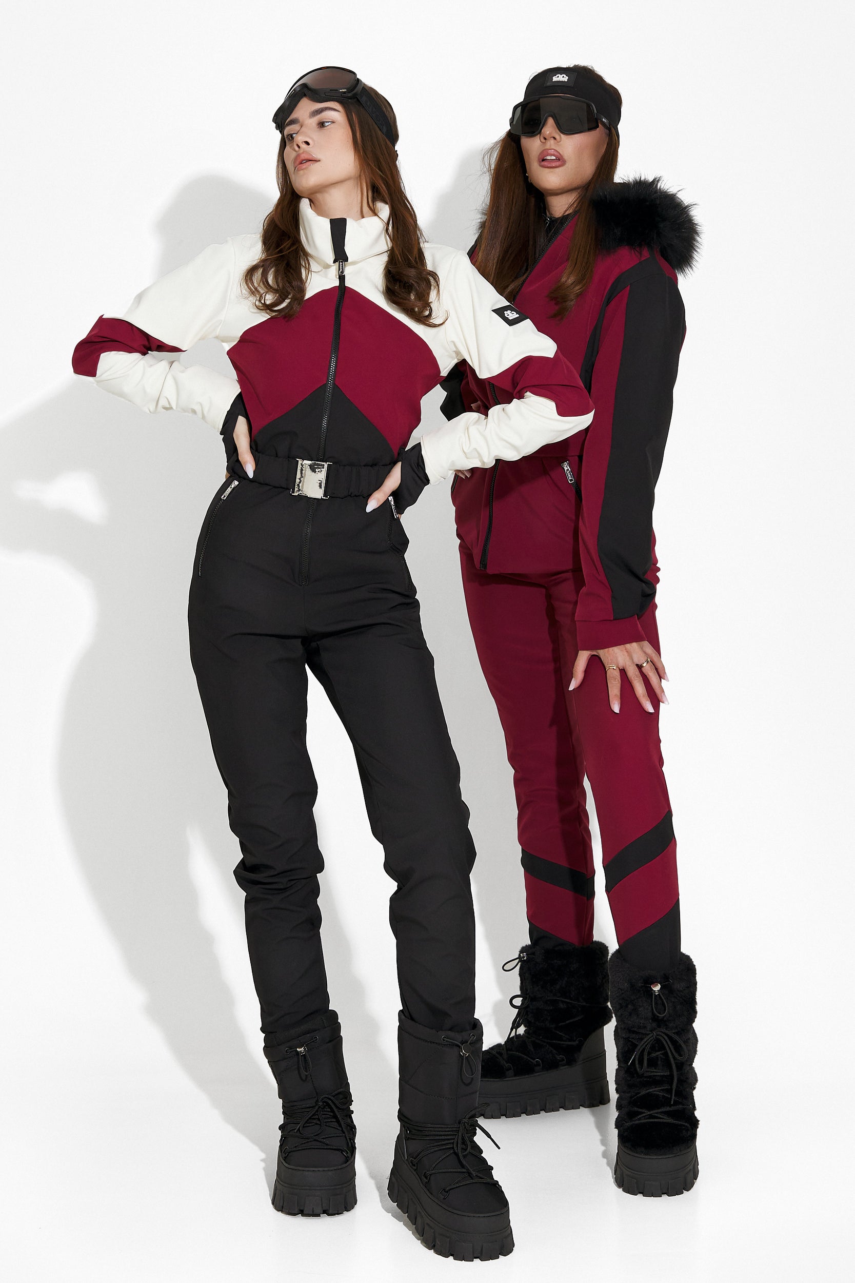 Pantaloni ski dama burgundy Lorya Bogas