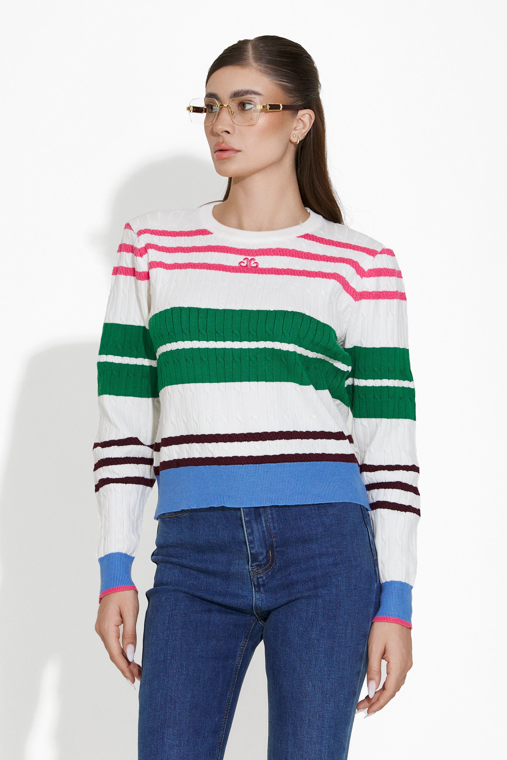 Pulover dama alb Odores Bogas