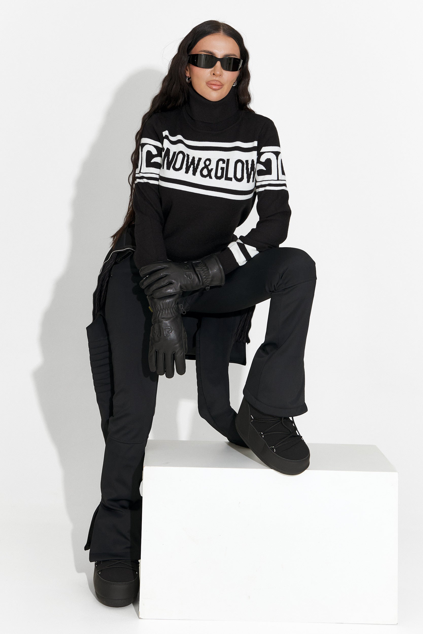 Pulover ski dama negru Clyra Bogas