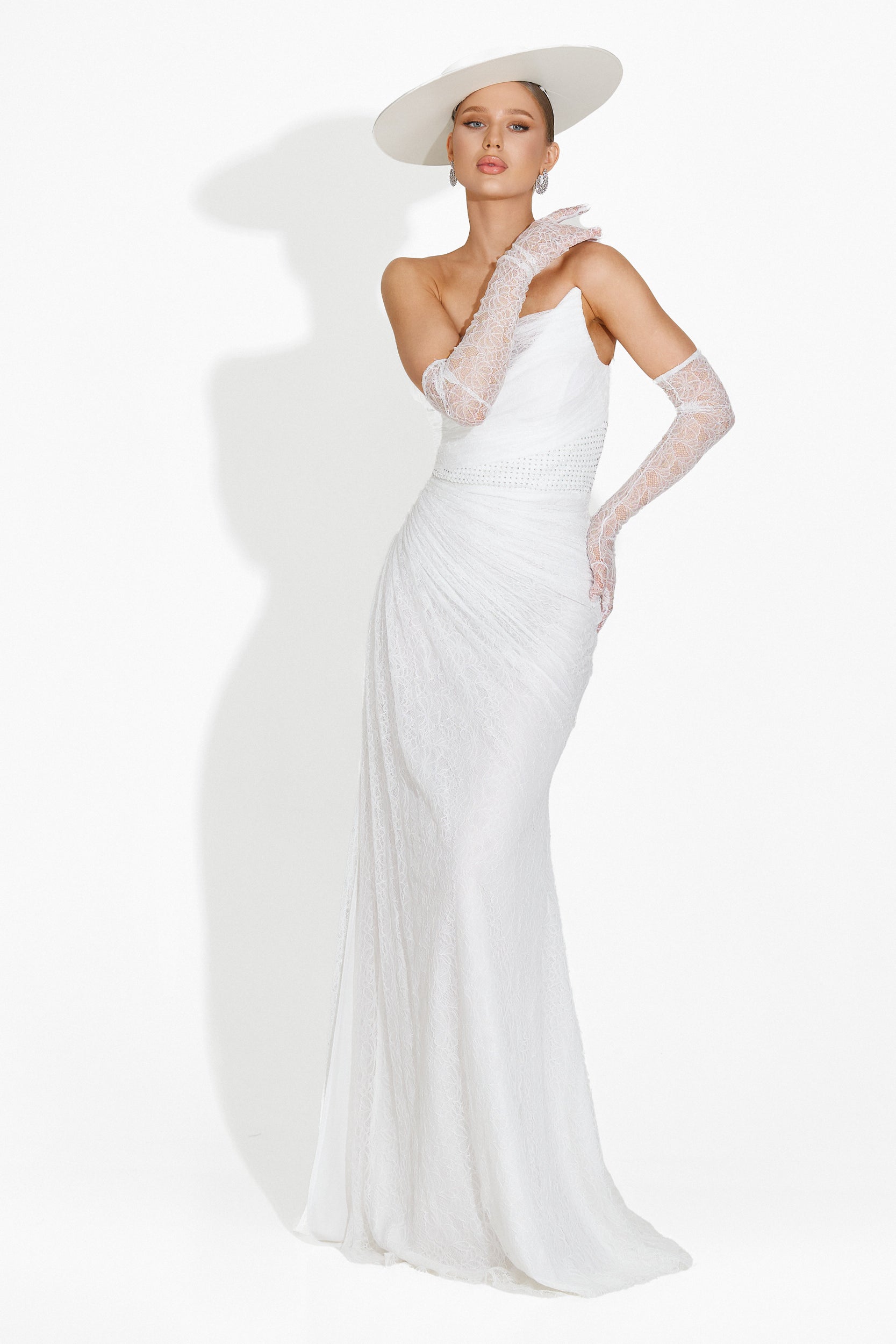 Rochie dama lunga alba Mathylda Bogas