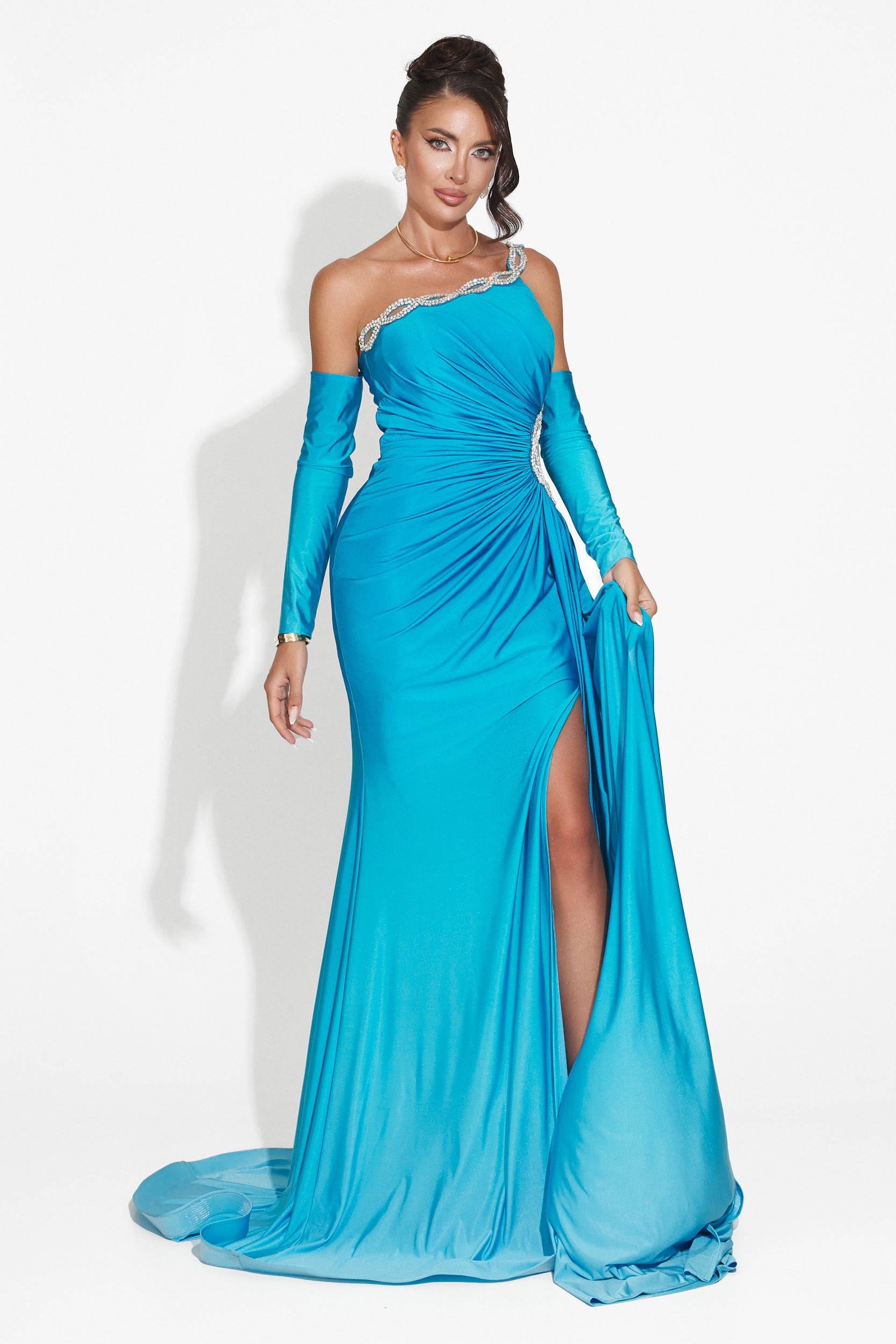 [Resigilat] Rochie dama lunga albastra Noelia Bogas