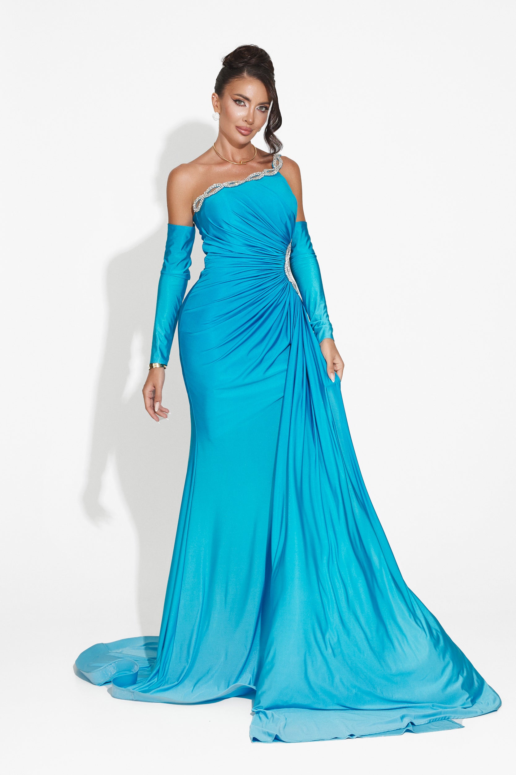 [Resigilat] Rochie dama lunga albastra Noelia Bogas