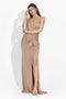 Rochie dama lunga bej Kristeny Bogas