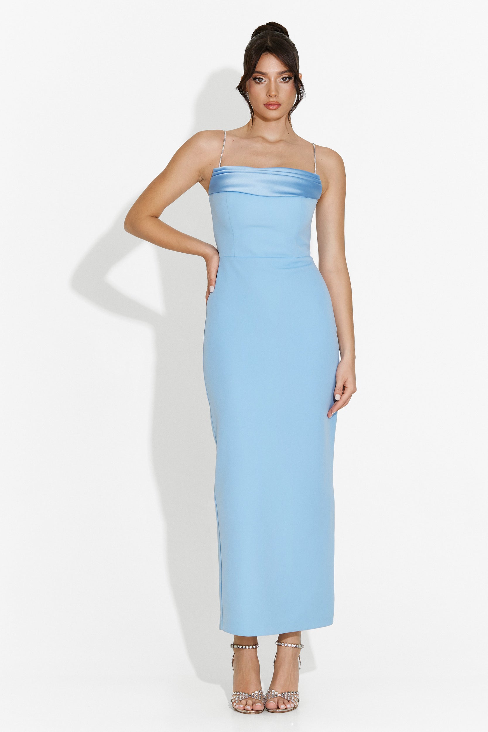 [Resigilat] Rochie dama lunga bleu Edenia Bogas