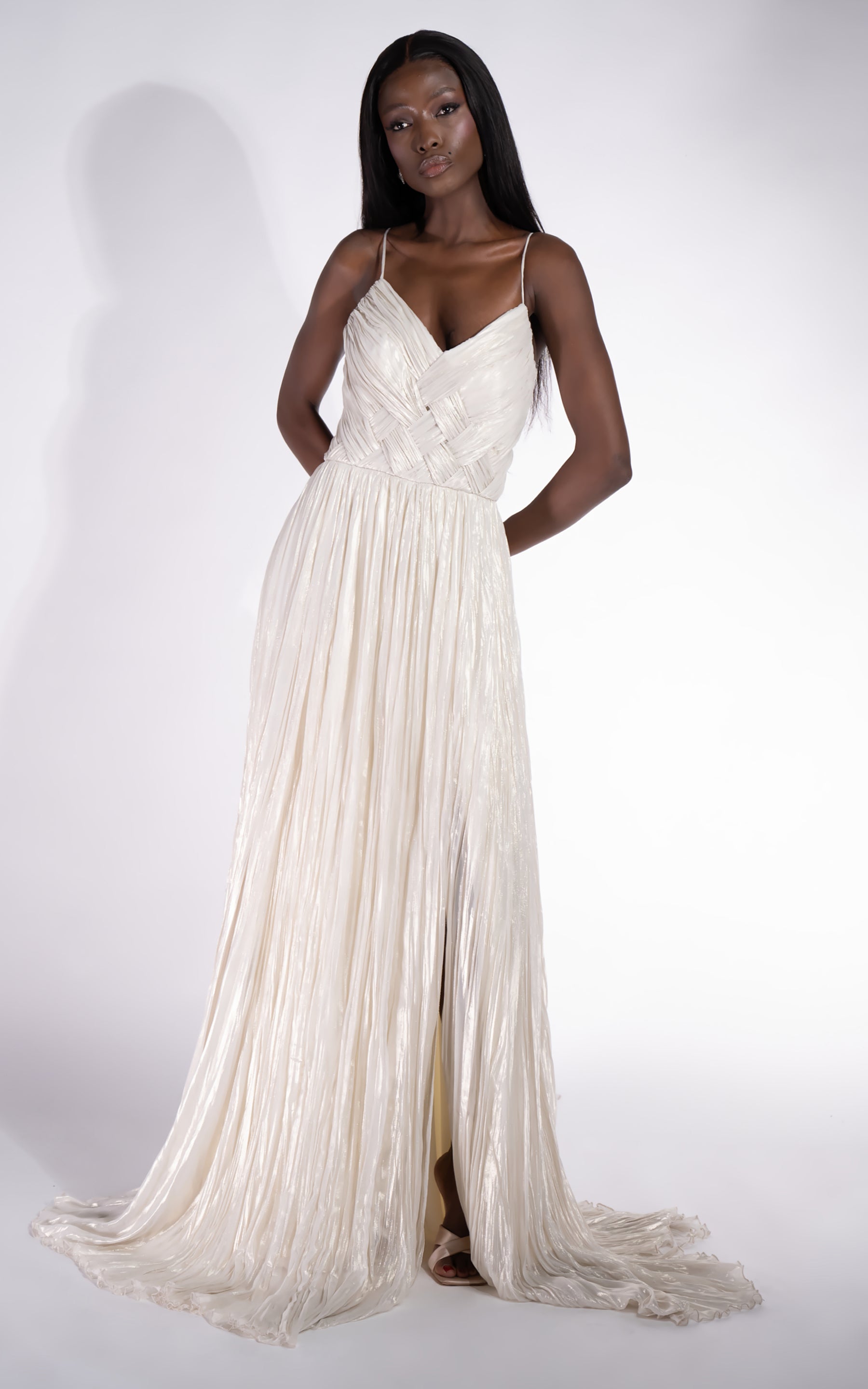 [Resigilat] Rochie dama lunga crem Edyna Bogas