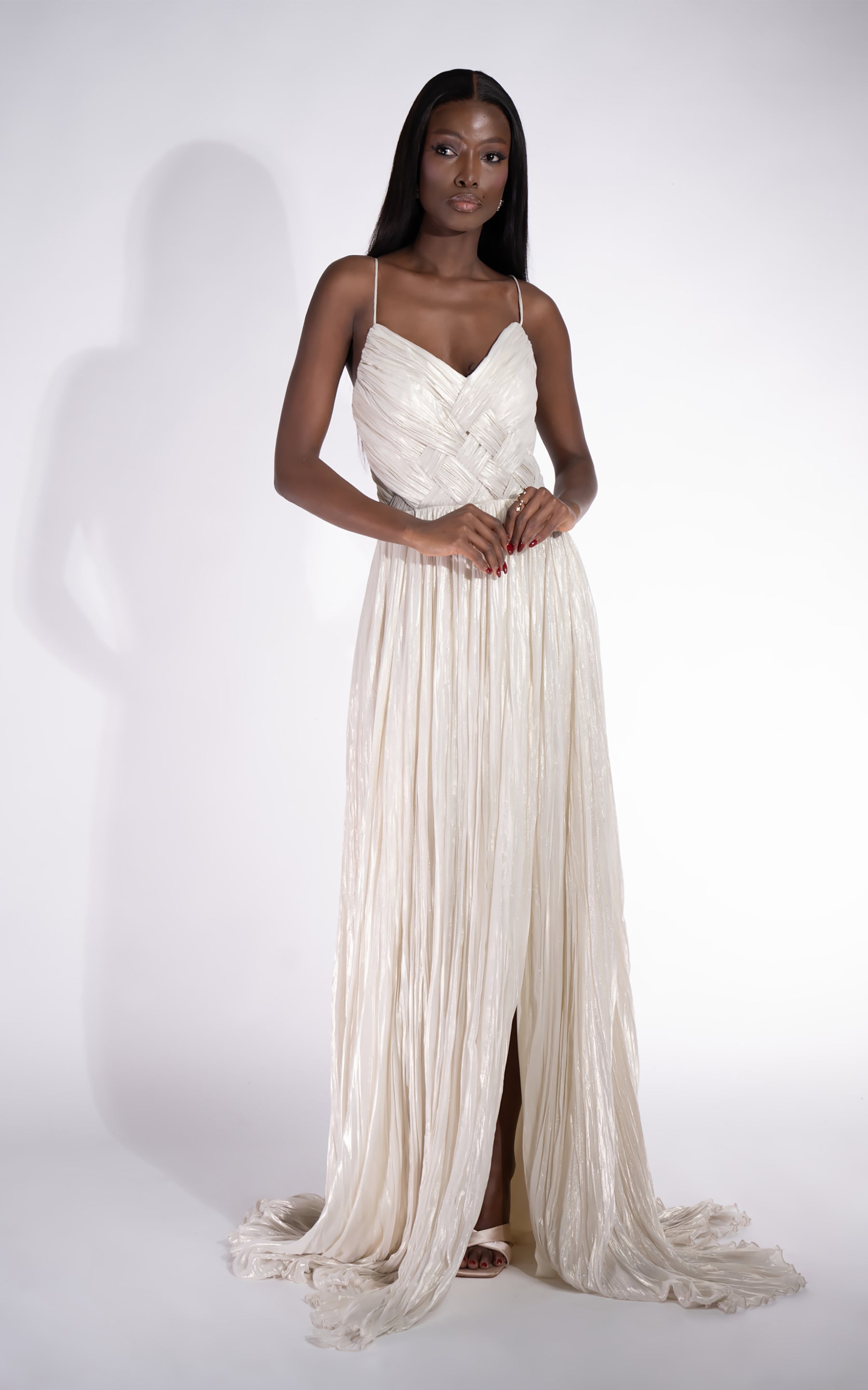 [Resigilat] Rochie dama lunga crem Edyna Bogas