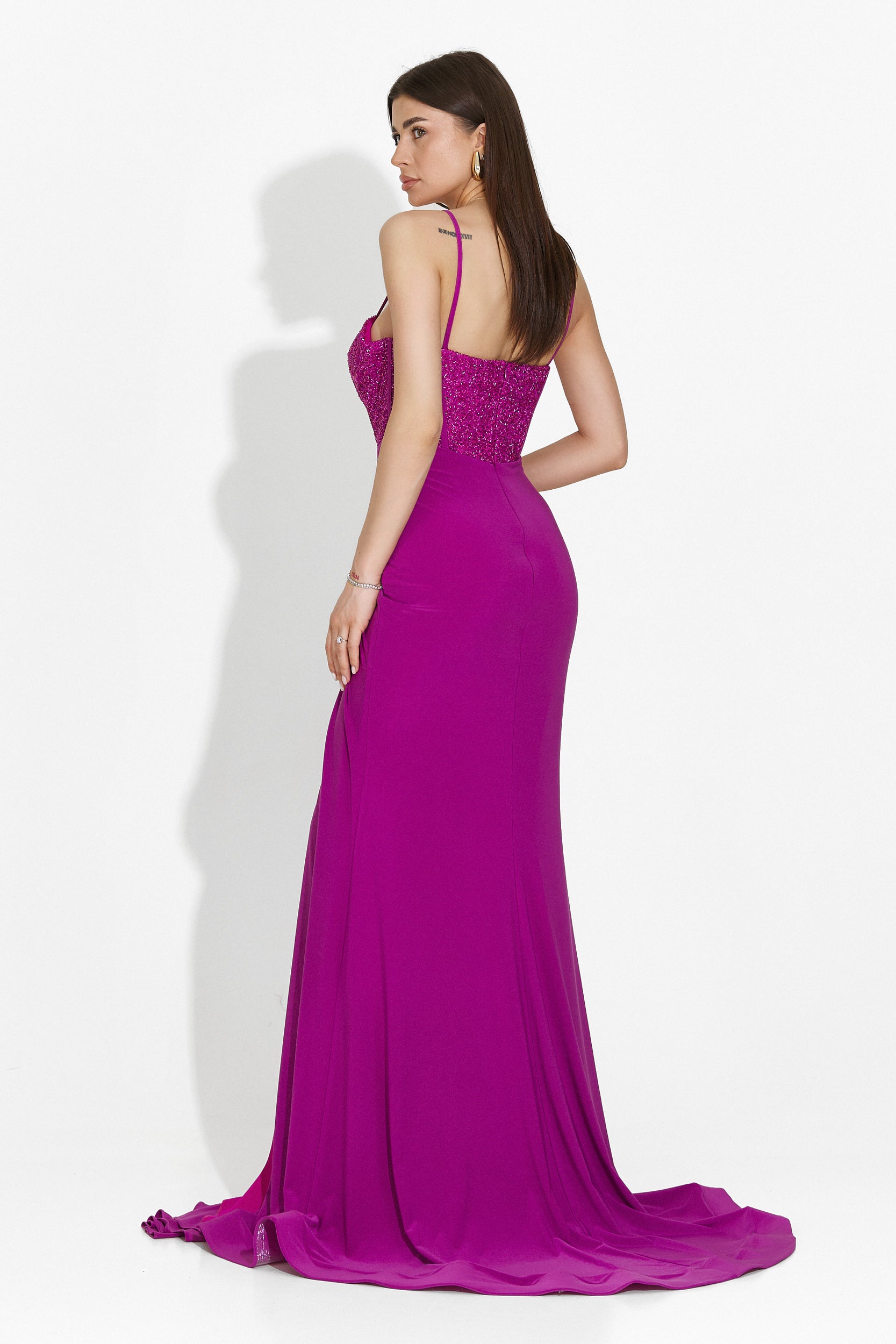 Rochie dama lunga fucsia Alexandria Bogas