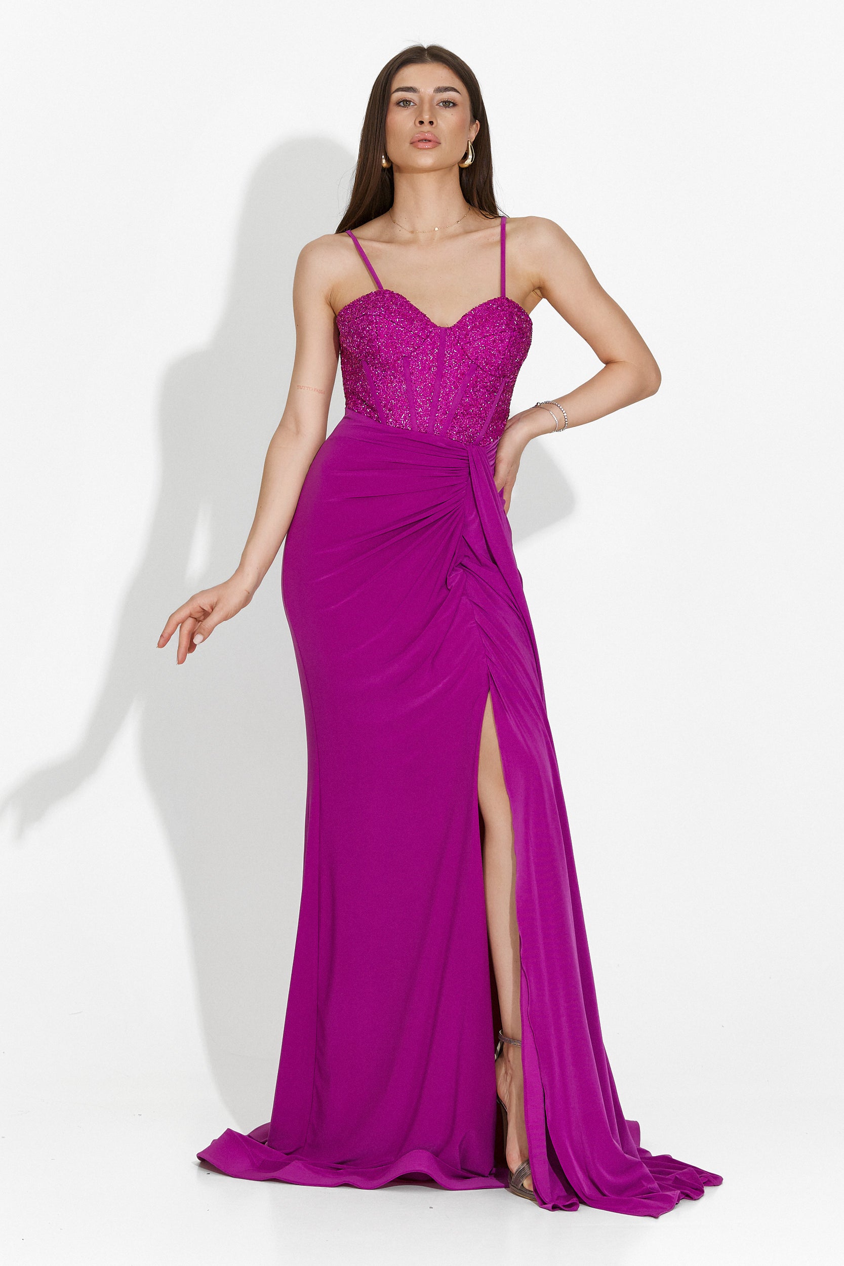 Rochie dama lunga fucsia Alexandria Bogas