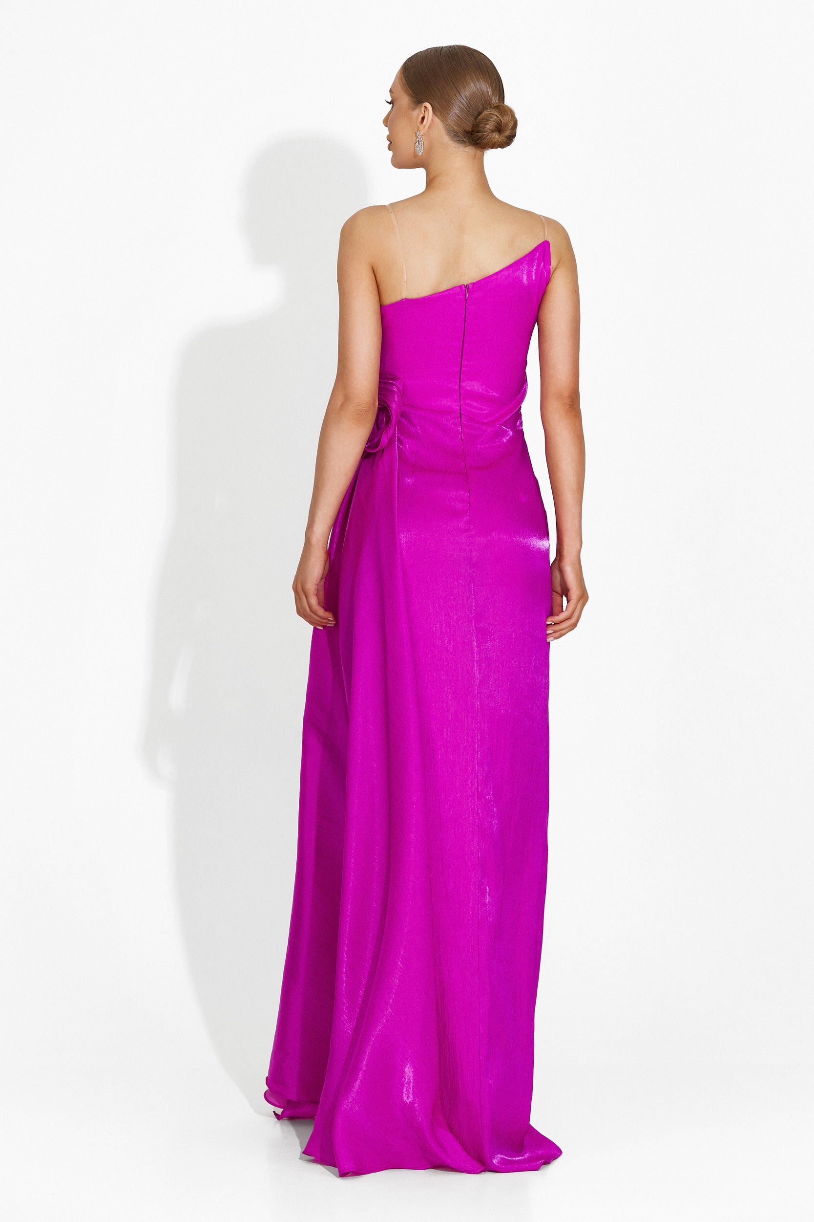 Rochie dama lunga fucsia Jadora Bogas