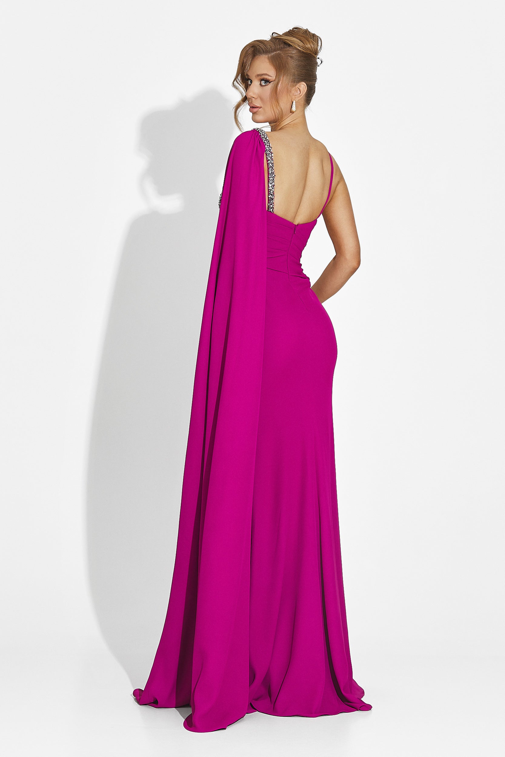 [Resigilat] Rochie dama lunga fucsia Libre Bogas