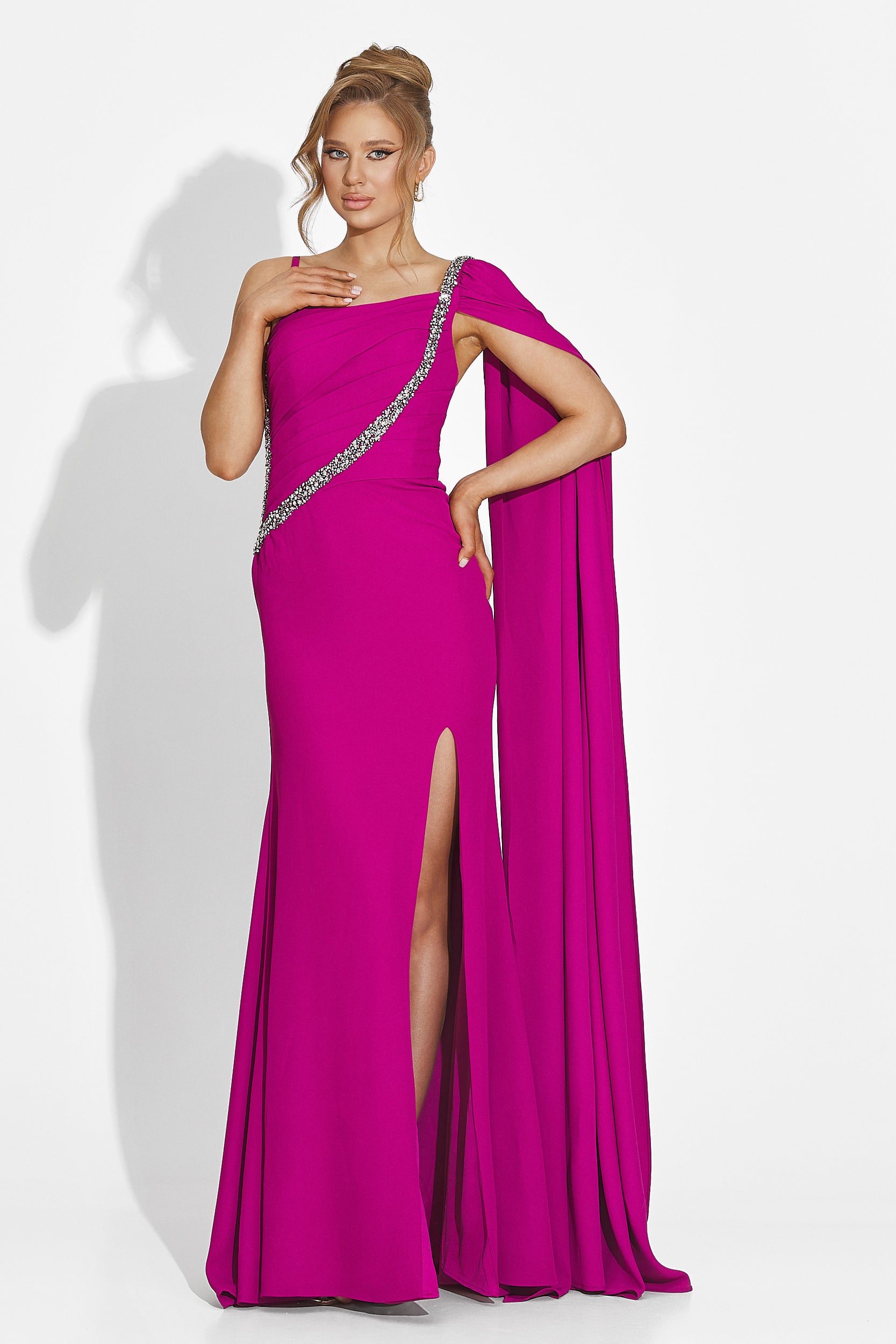 [Resigilat] Rochie dama lunga fucsia Libre Bogas