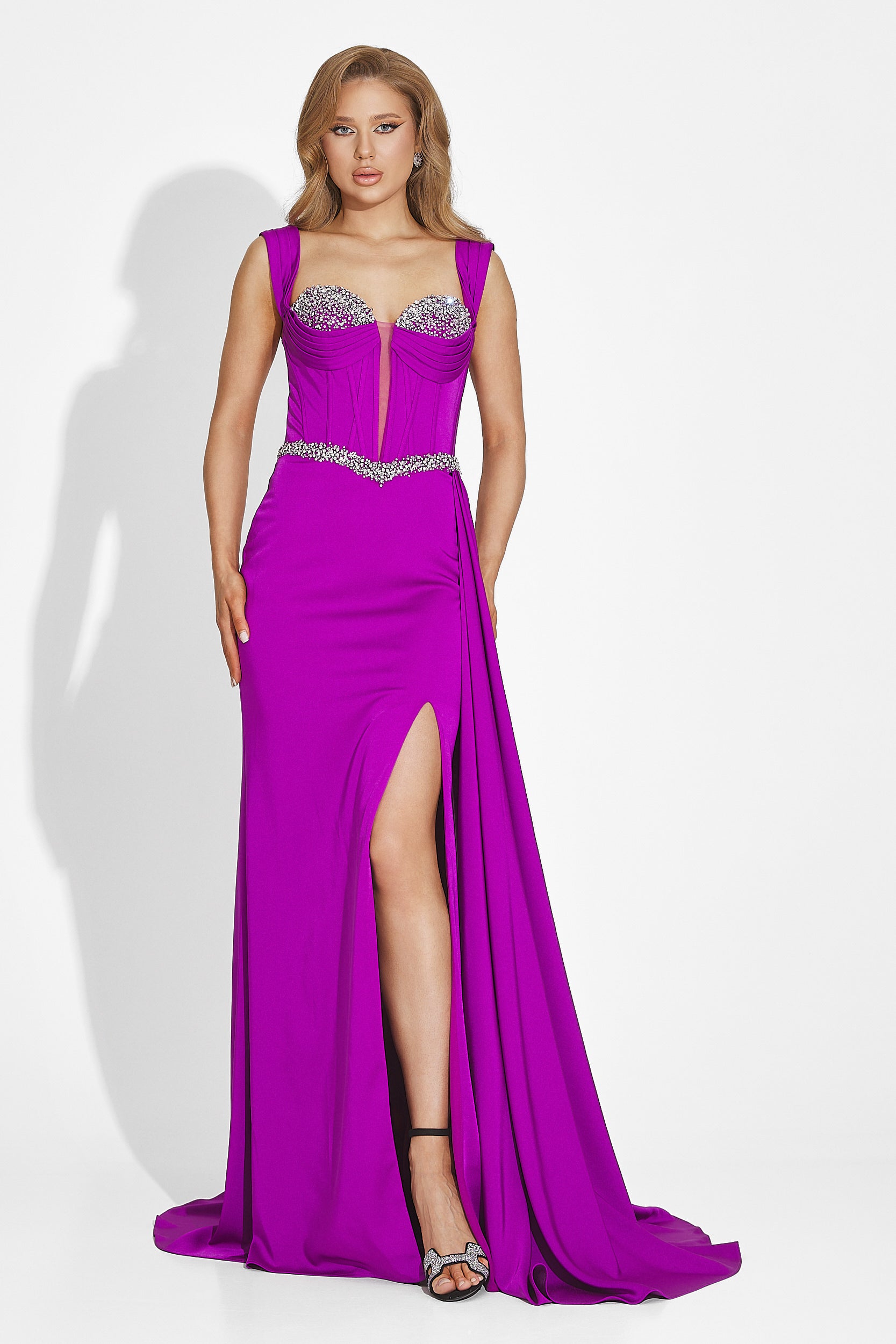 Rochie dama lunga fucsia Sharyana Bogas