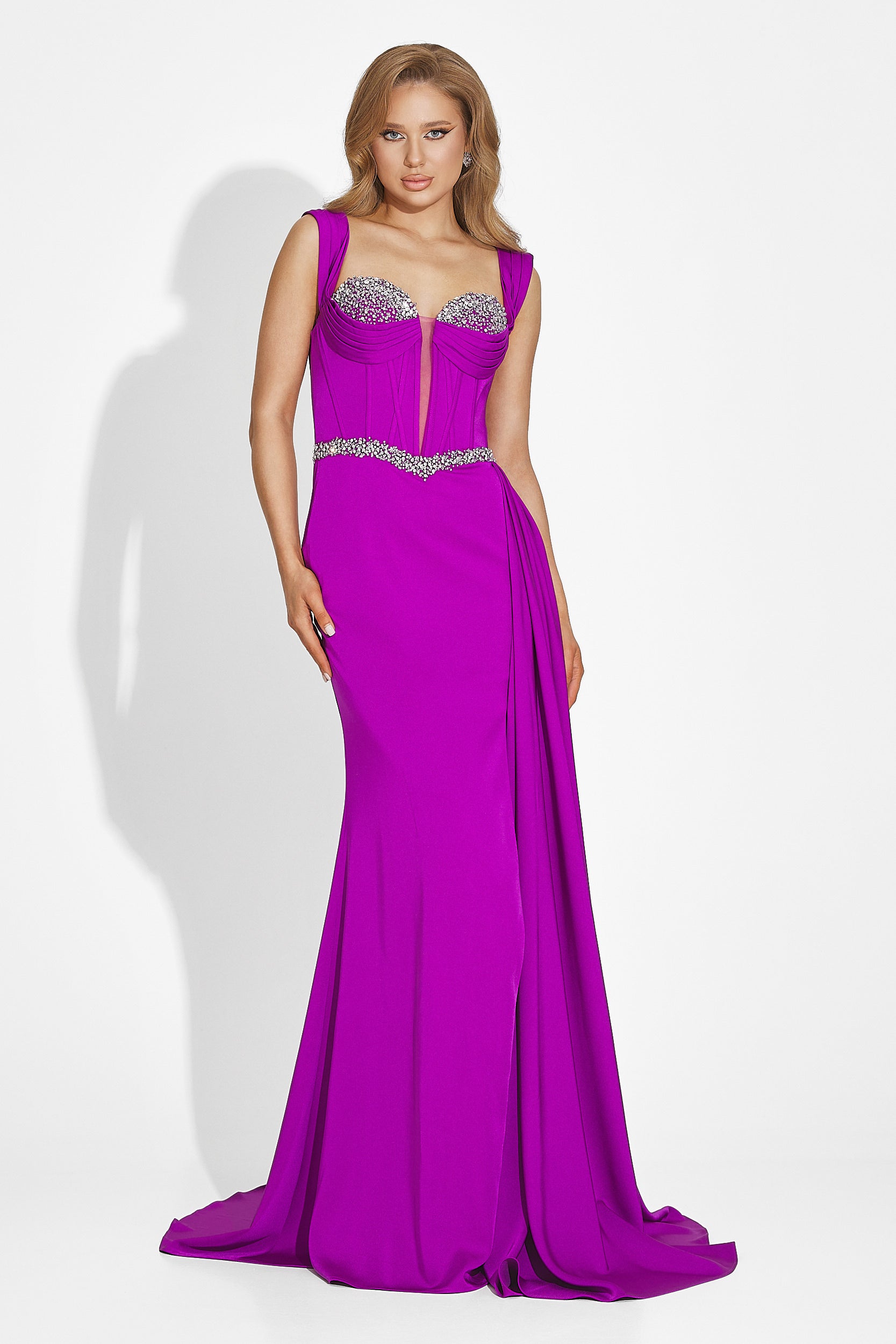 Rochie dama lunga fucsia Sharyana Bogas