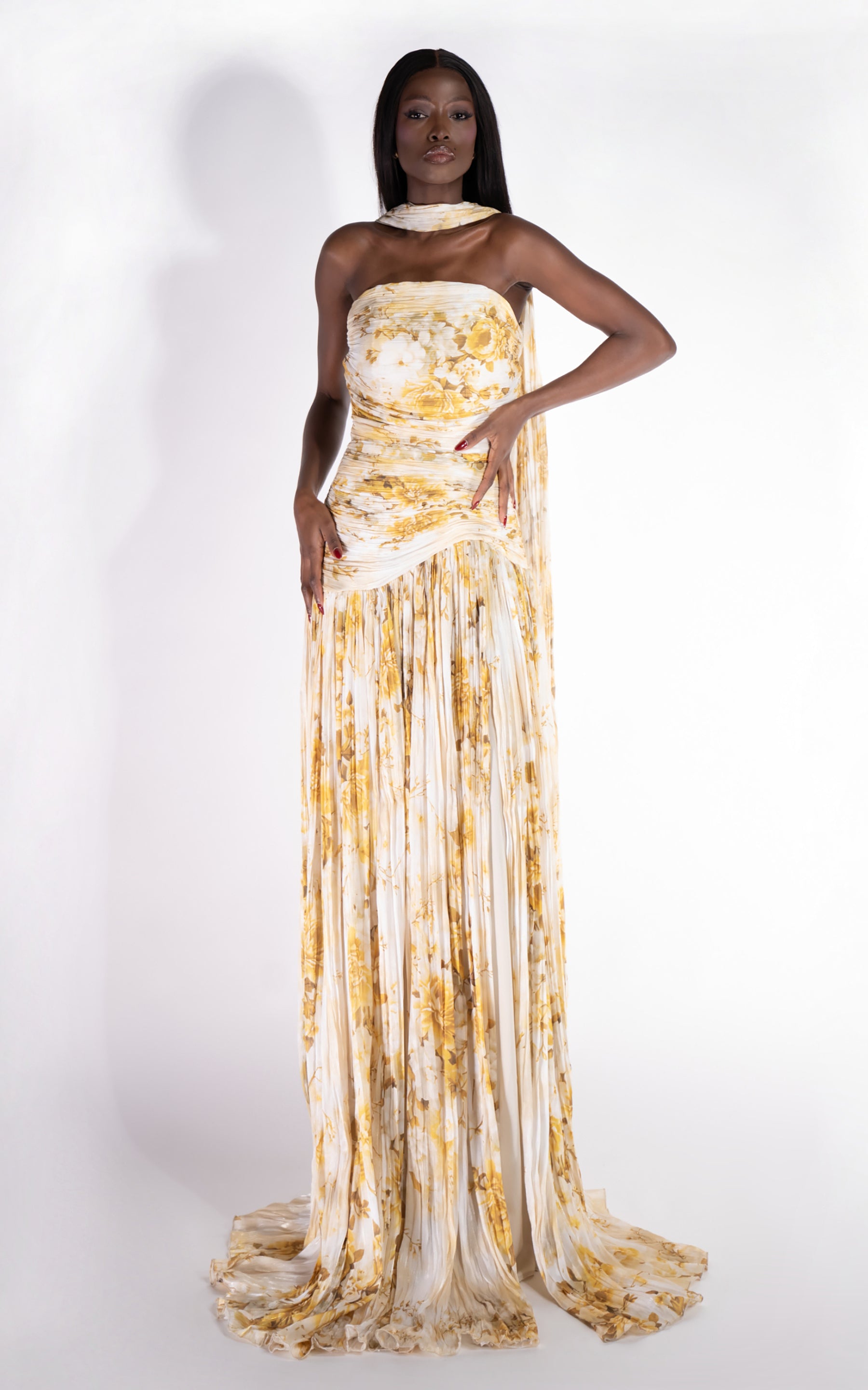 Rochie dama lunga galbena Layne Bogas