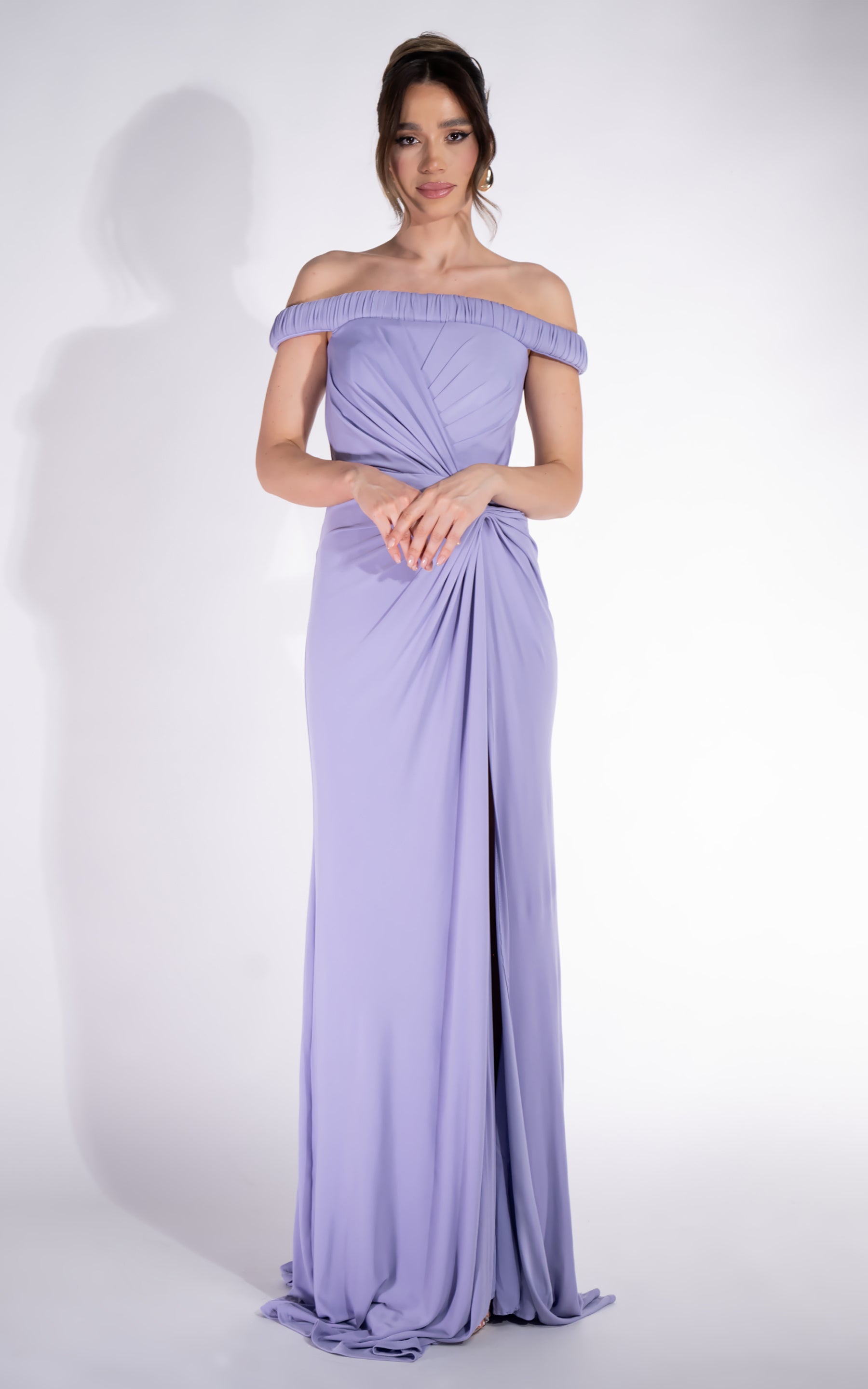 Rochie dama lunga lila Rehise Bogas