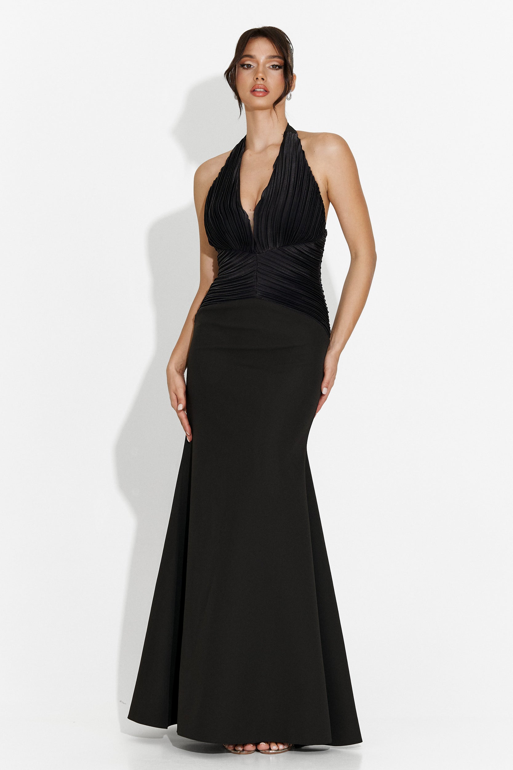 Rochie dama lunga neagra Cicy Bogas