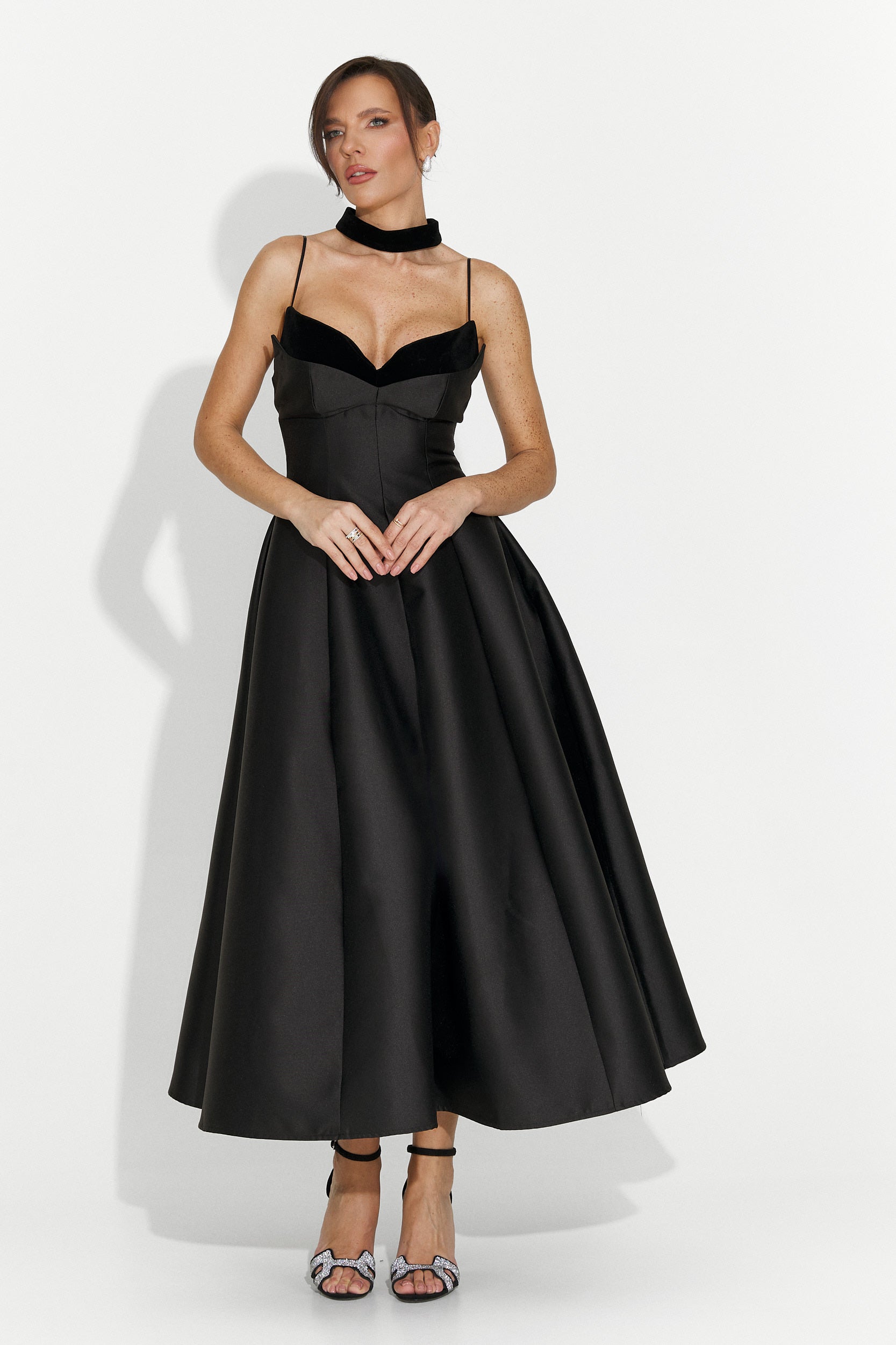 Rochie dama lunga neagra Coriza Bogas