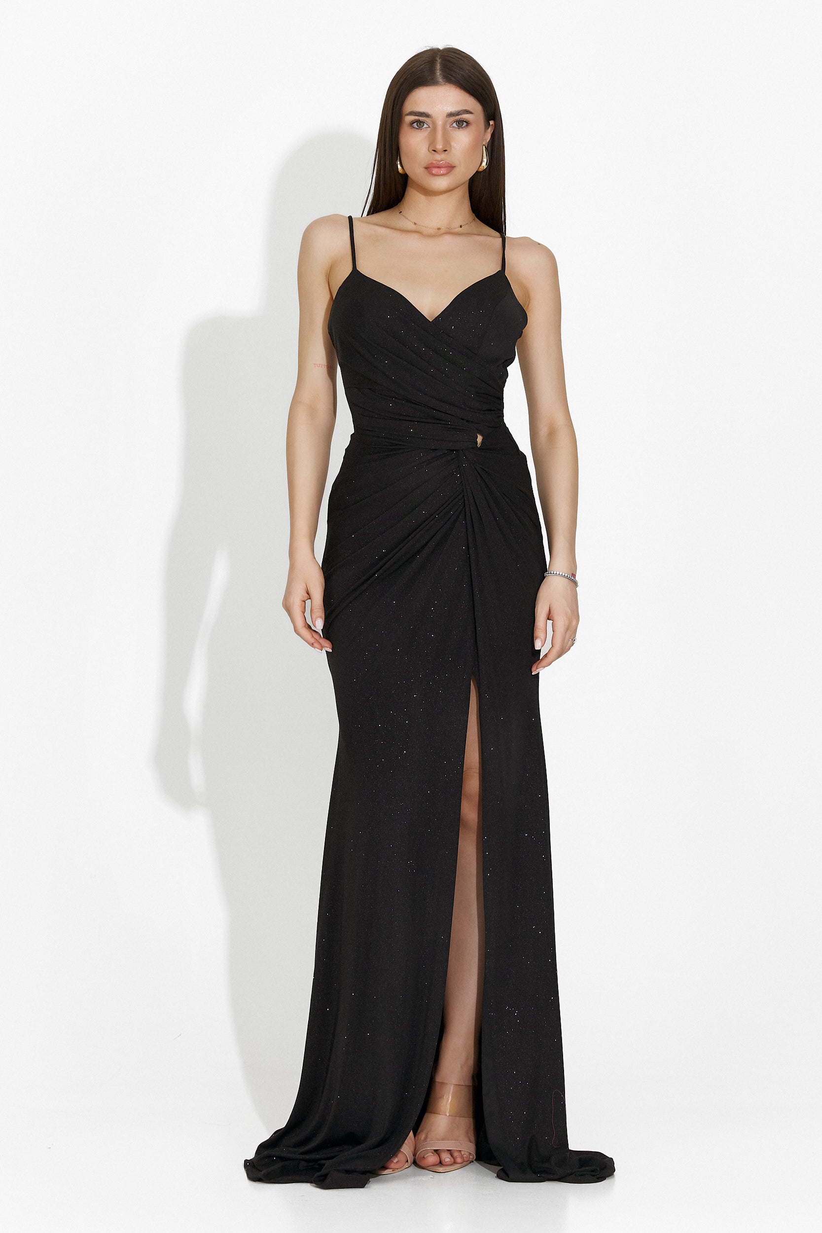 Rochie dama lunga neagra Kristeny Bogas