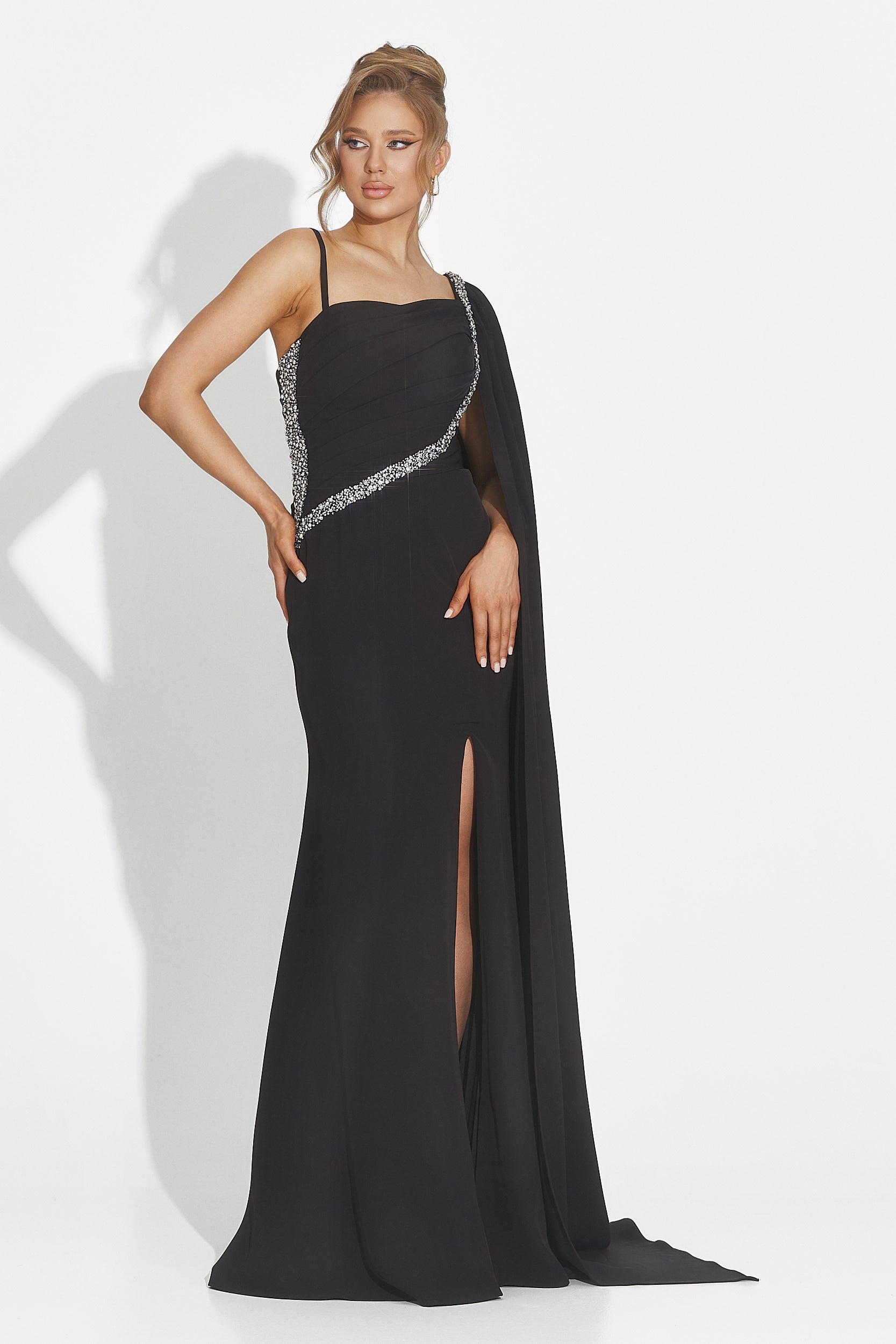 Rochie dama lunga neagra Libre Bogas