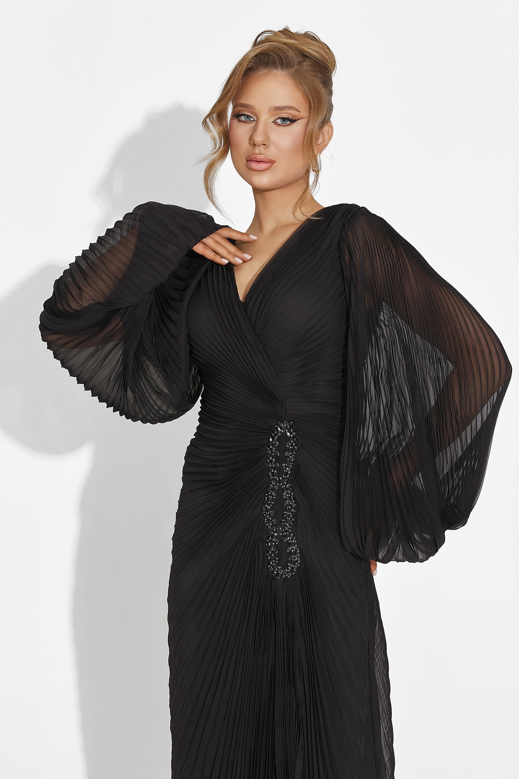 Rochie dama lunga neagra Linares Bogas