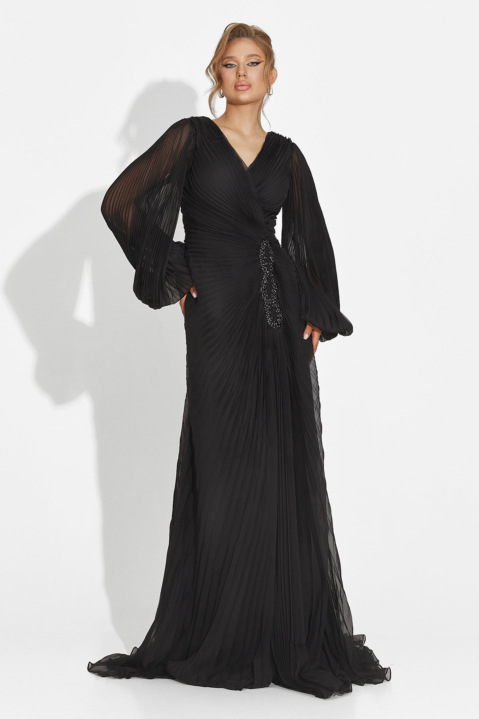 Rochie dama lunga neagra Linares Bogas