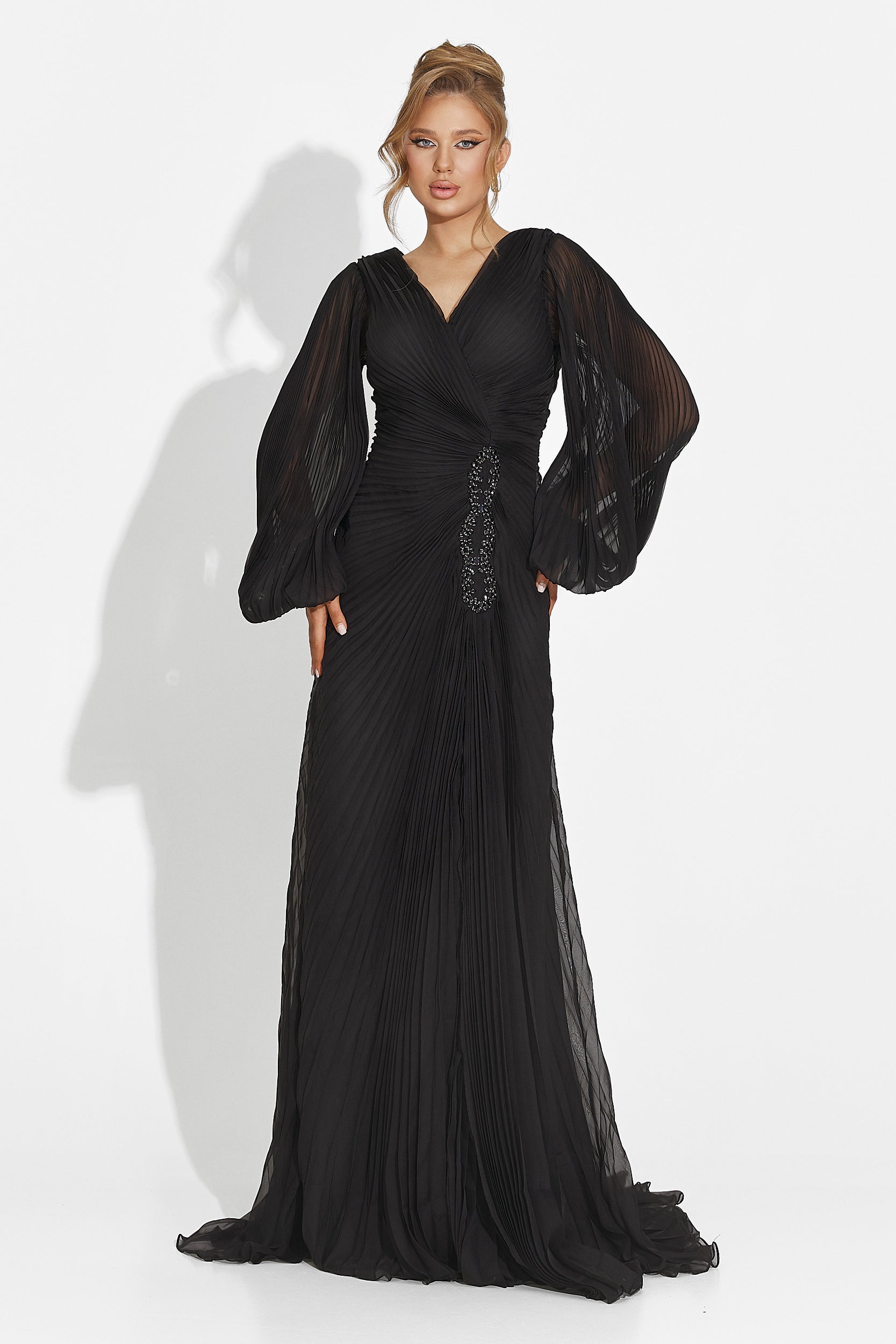 Rochie dama lunga neagra Linares Bogas