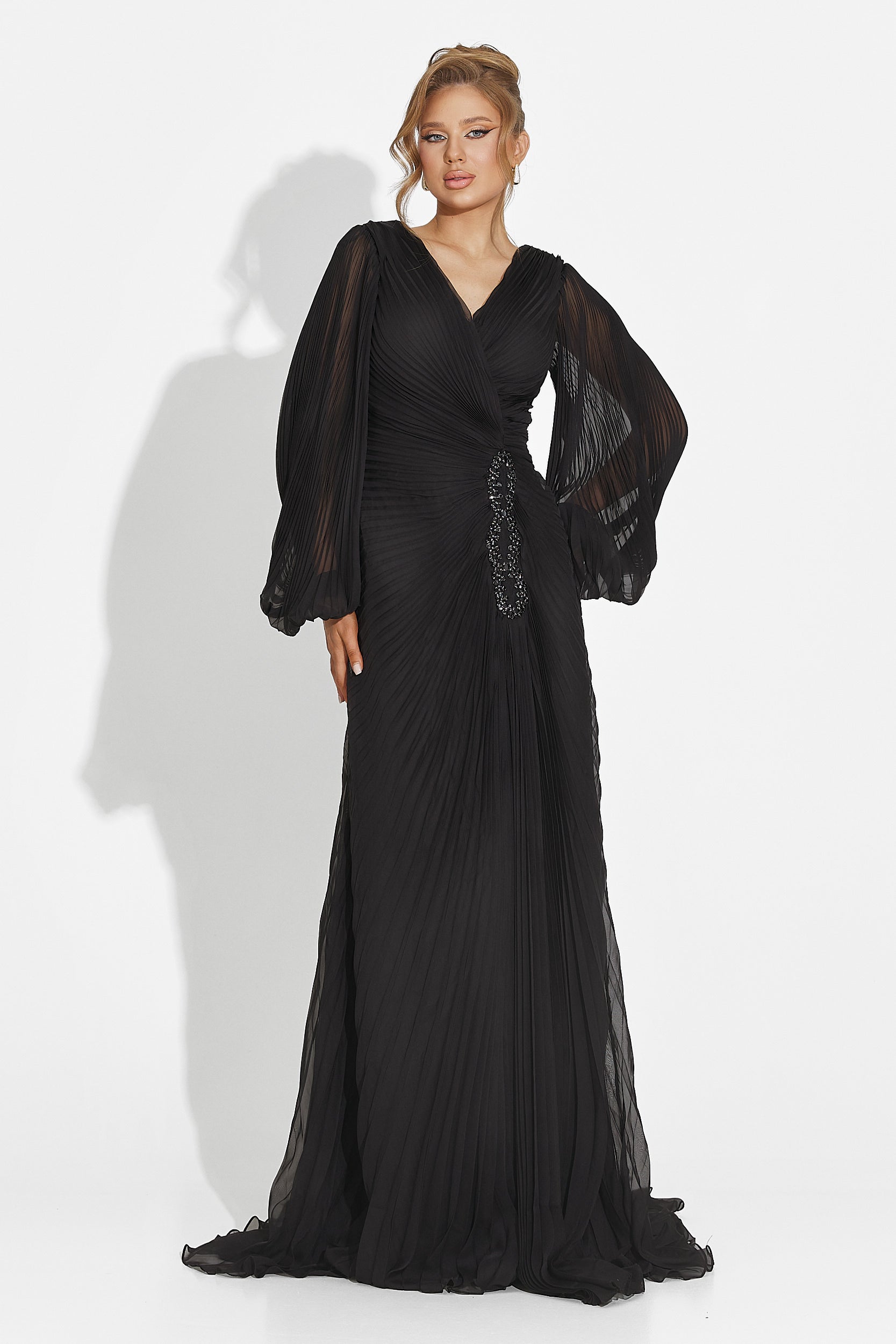 Rochie dama lunga neagra Linares Bogas