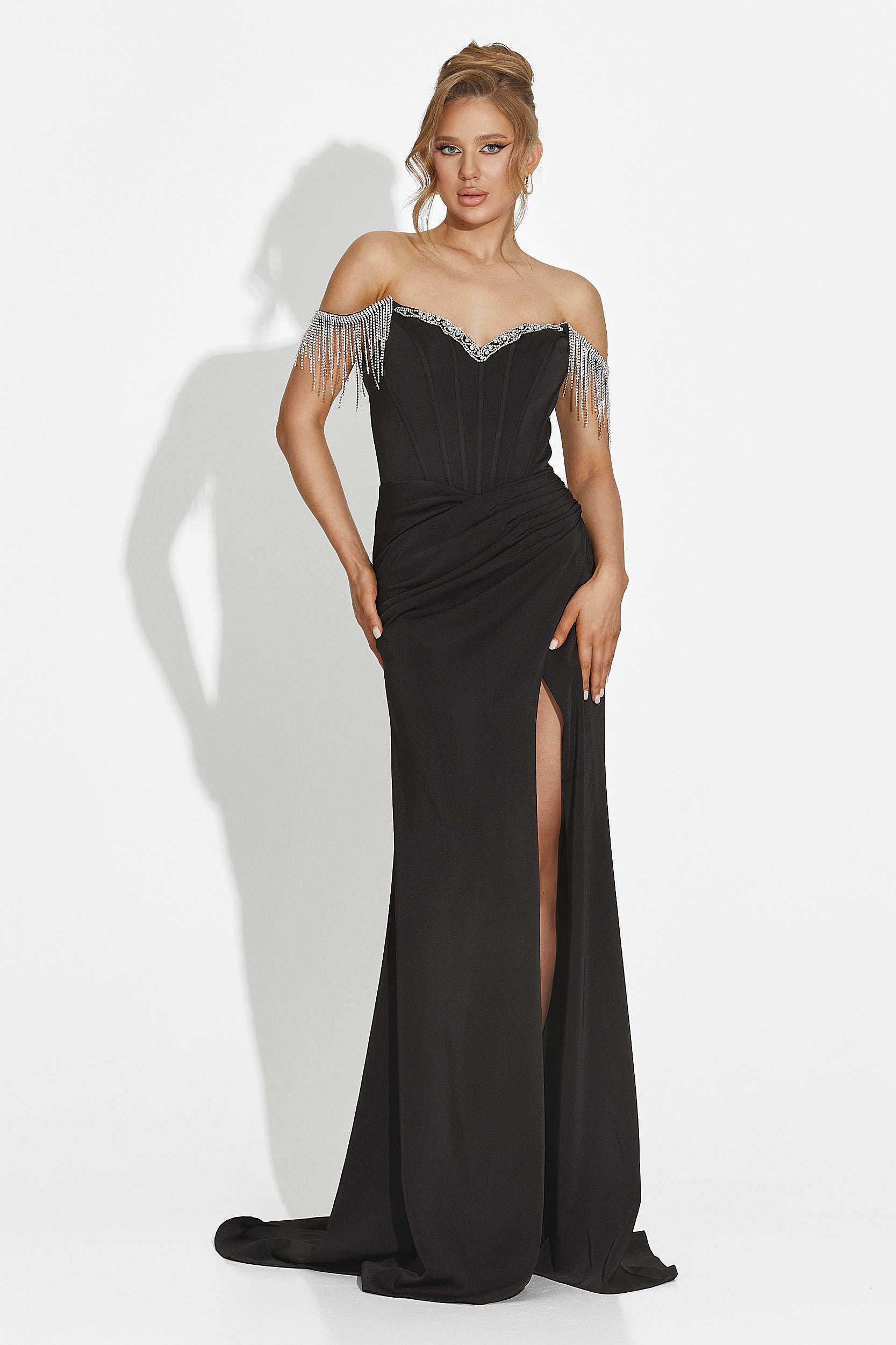 Rochie dama lunga neagra Phylis Bogas