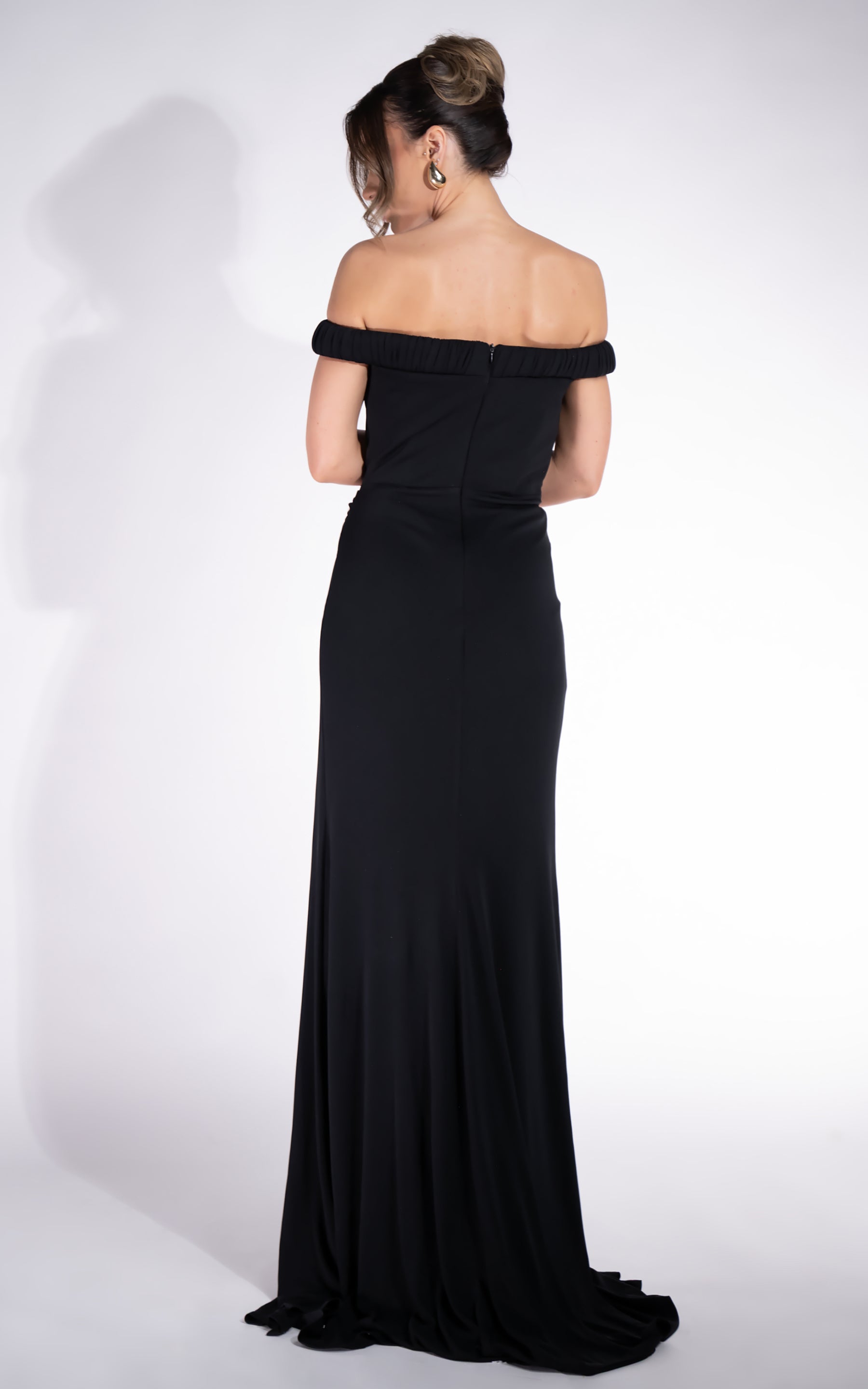 Rochie dama lunga neagra Rehise Bogas