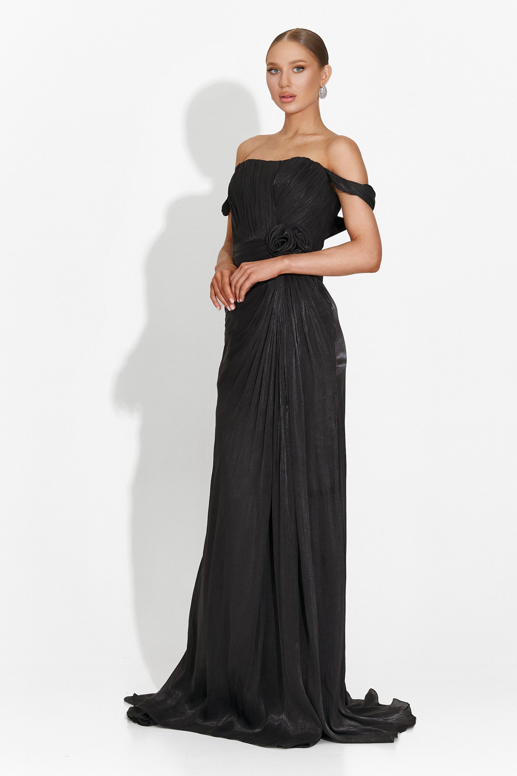 [Resigilat] Rochie dama lunga neagra Sharmaine Bogas