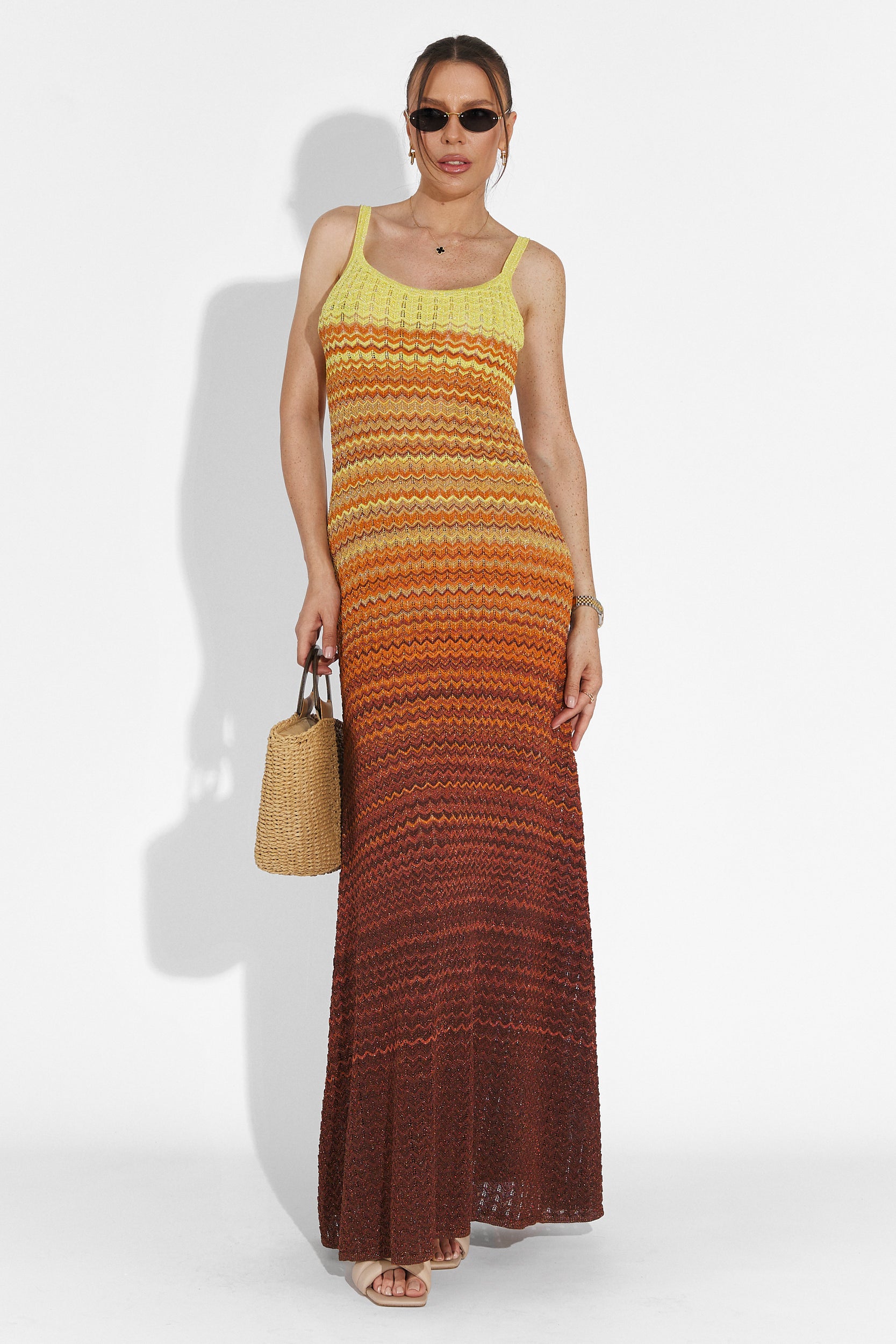 Rochie dama lunga portocalie Quimphy Bogas