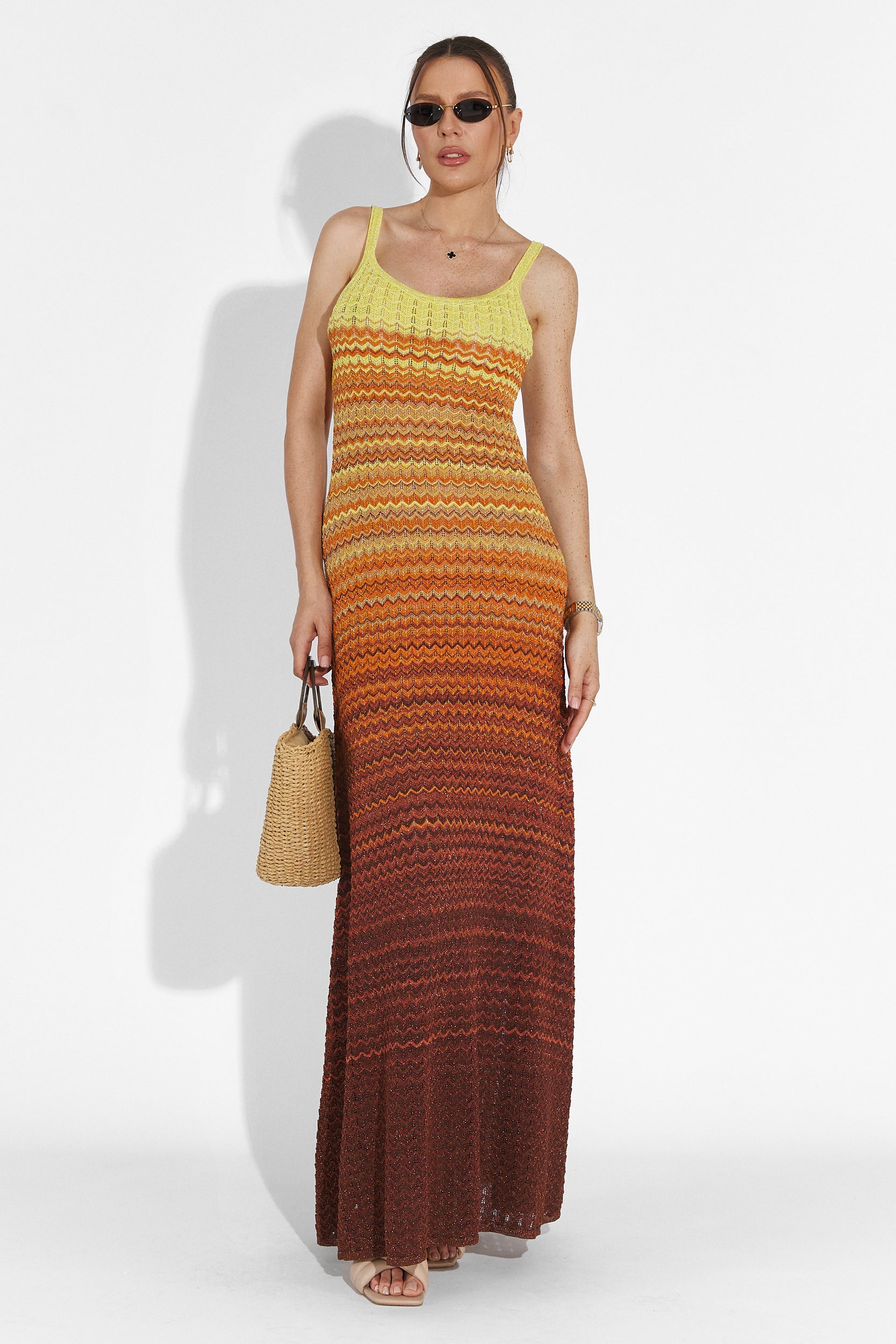 Rochie dama lunga portocalie Quimphy Bogas