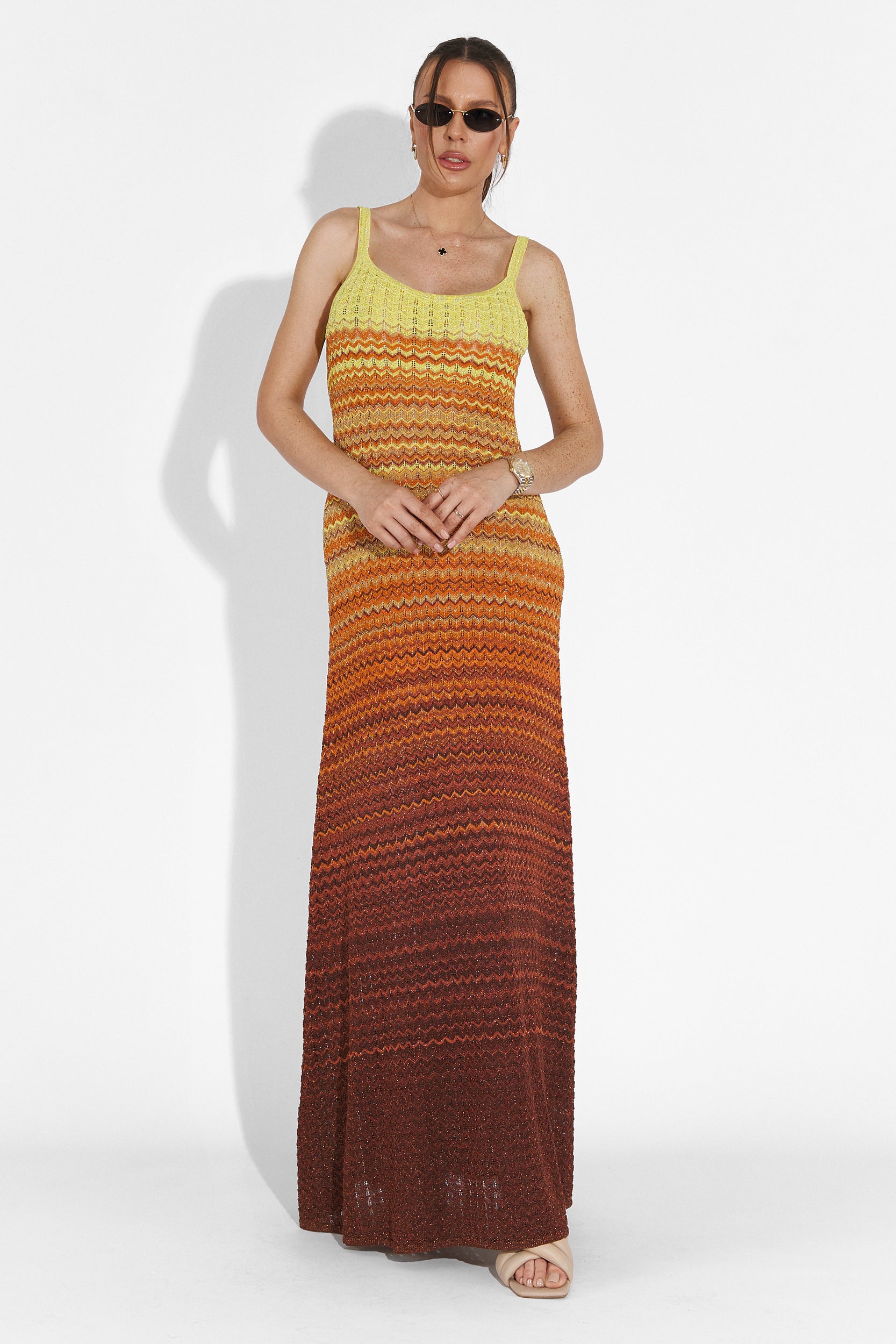 Rochie dama lunga portocalie Quimphy Bogas