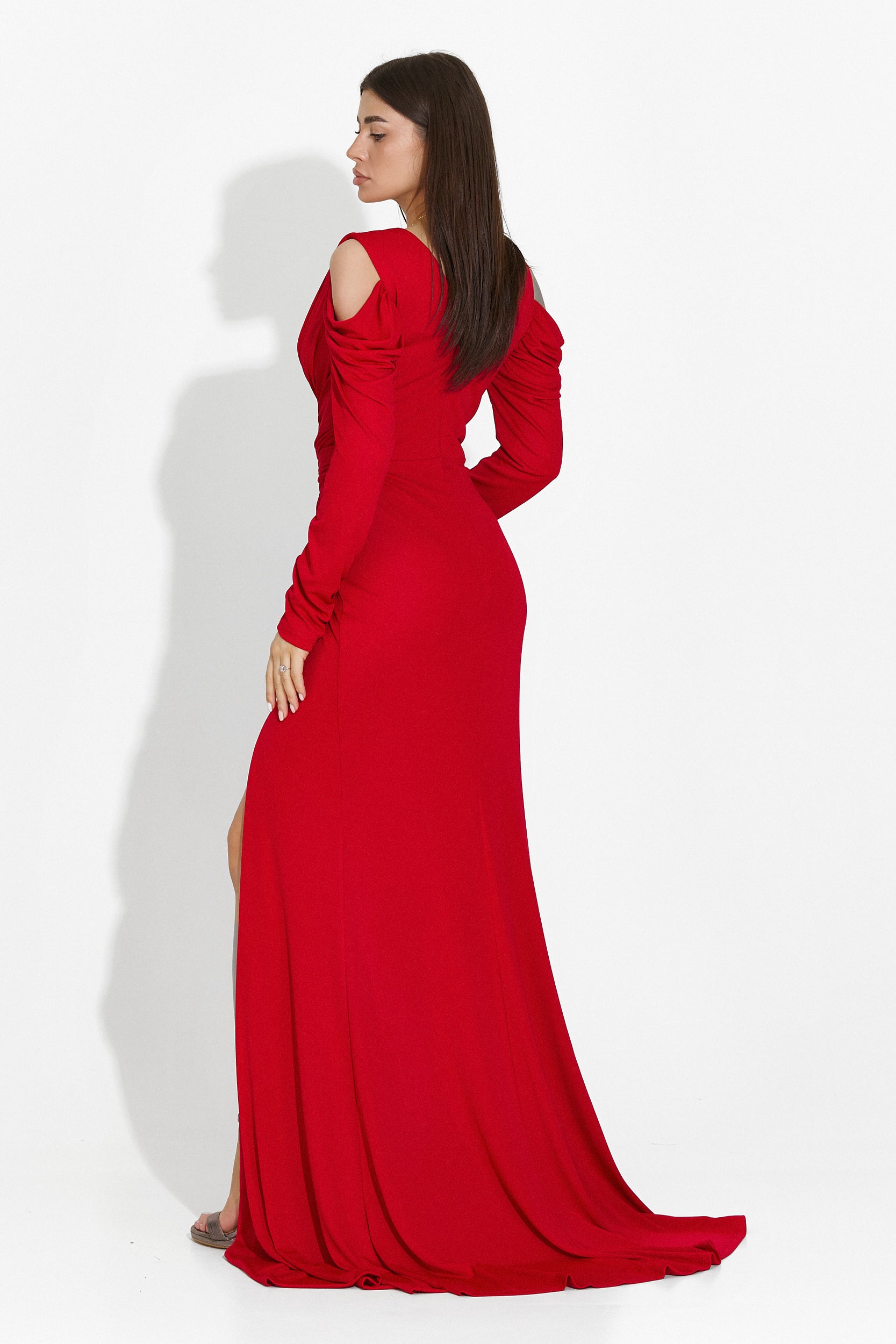 Rochie dama lunga rosie Elsiana Bogas