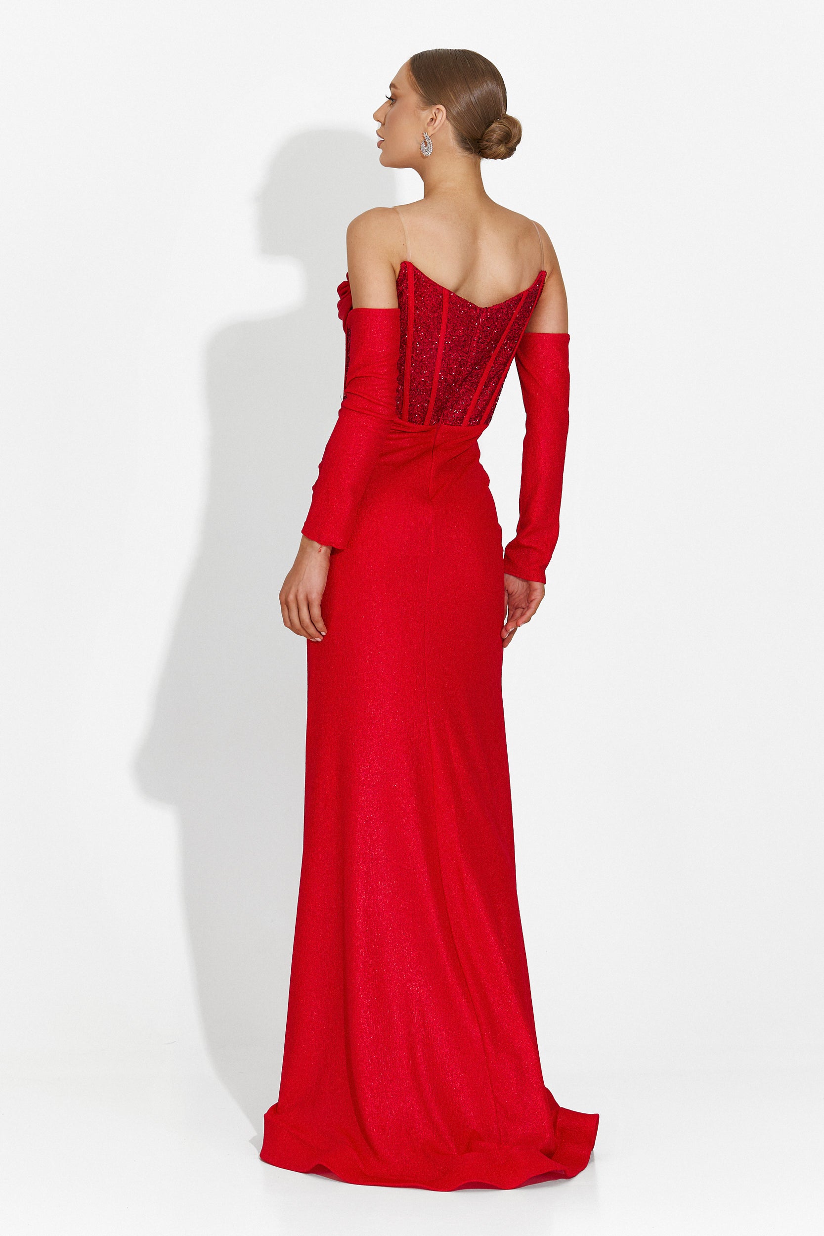 Rochie dama lunga rosie Fredricka Bogas