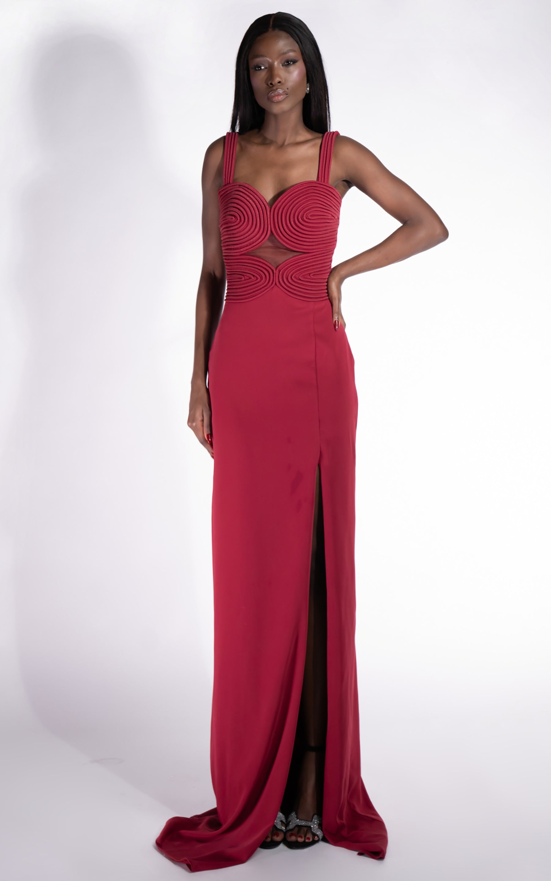 [Resigilat] Rochie dama lunga rosie Ingryd Bogas