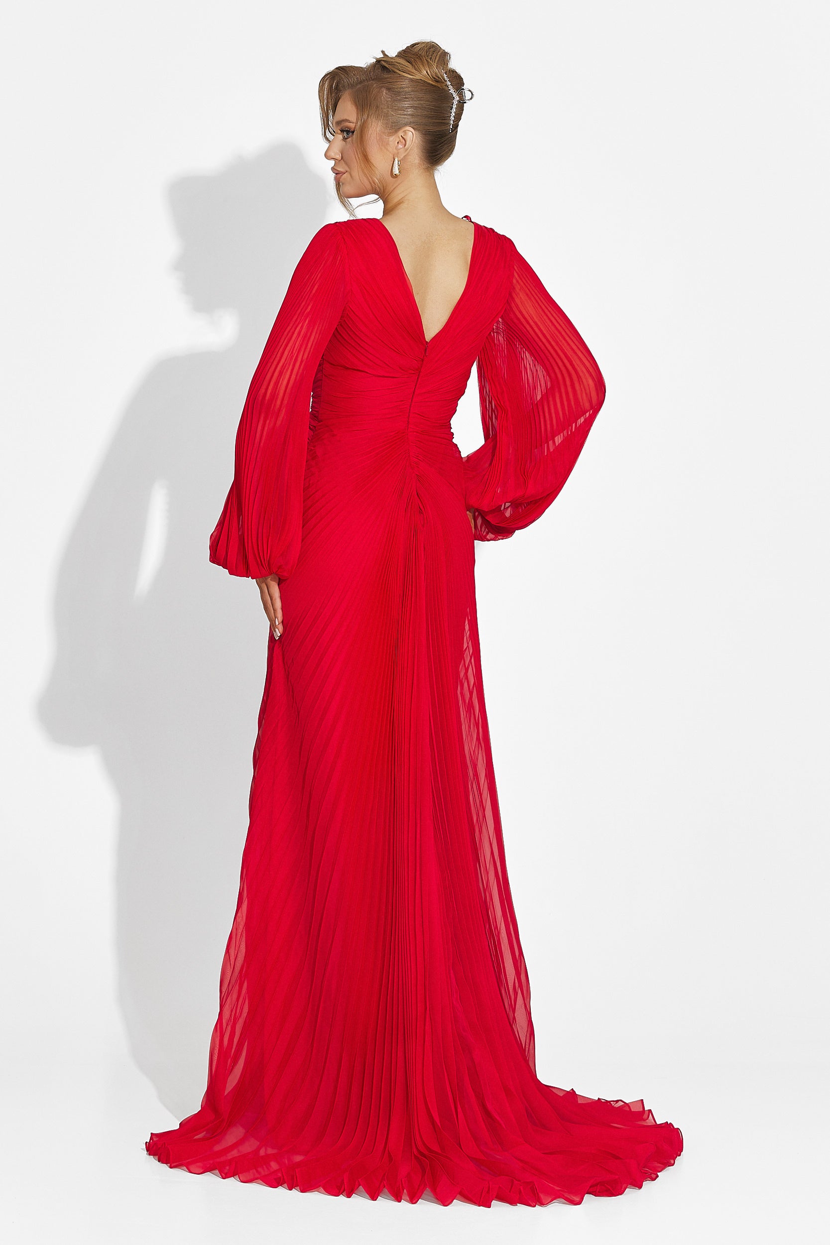 Rochie dama lunga rosie Linares Bogas