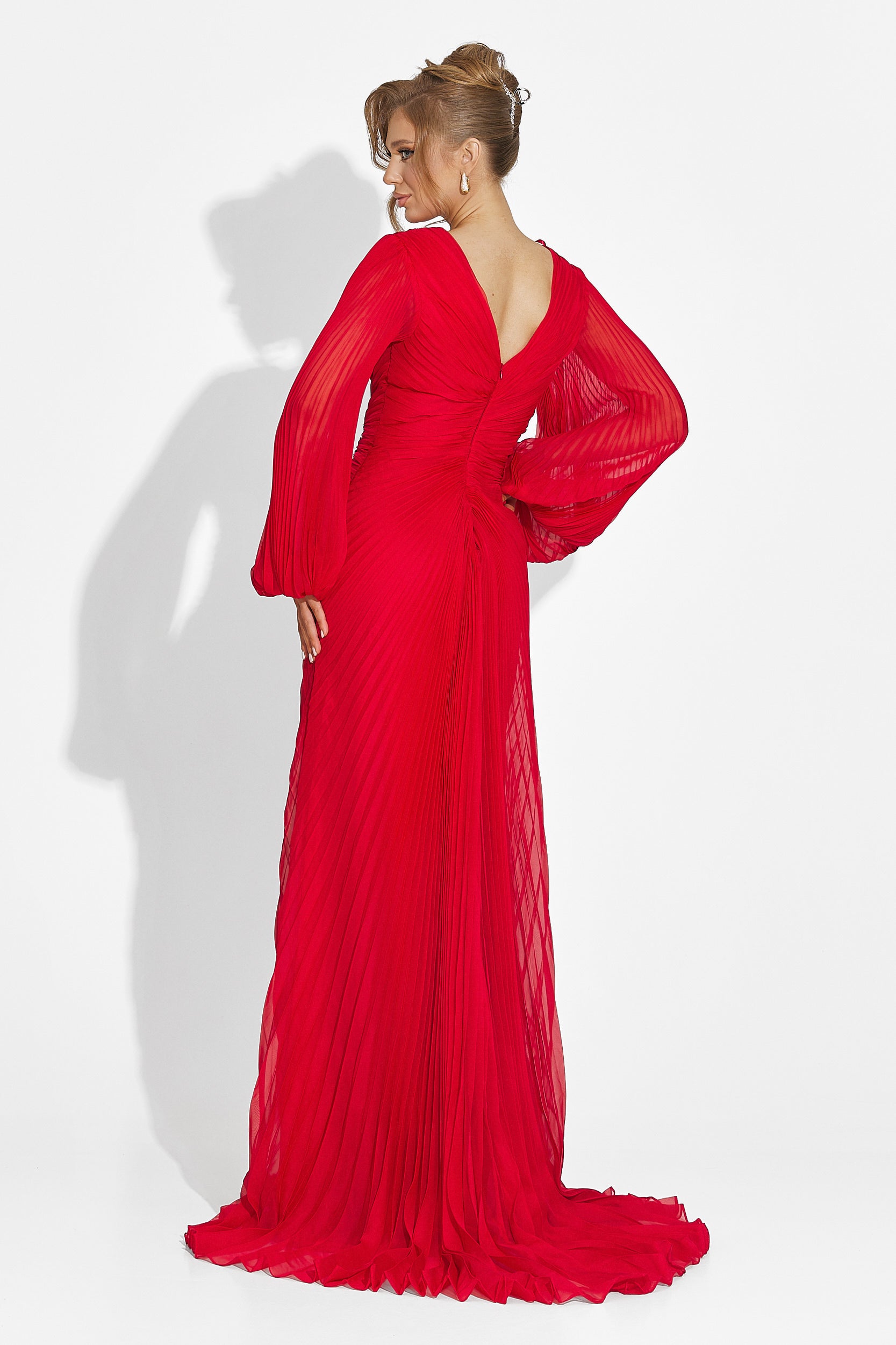 Rochie dama lunga rosie Linares Bogas