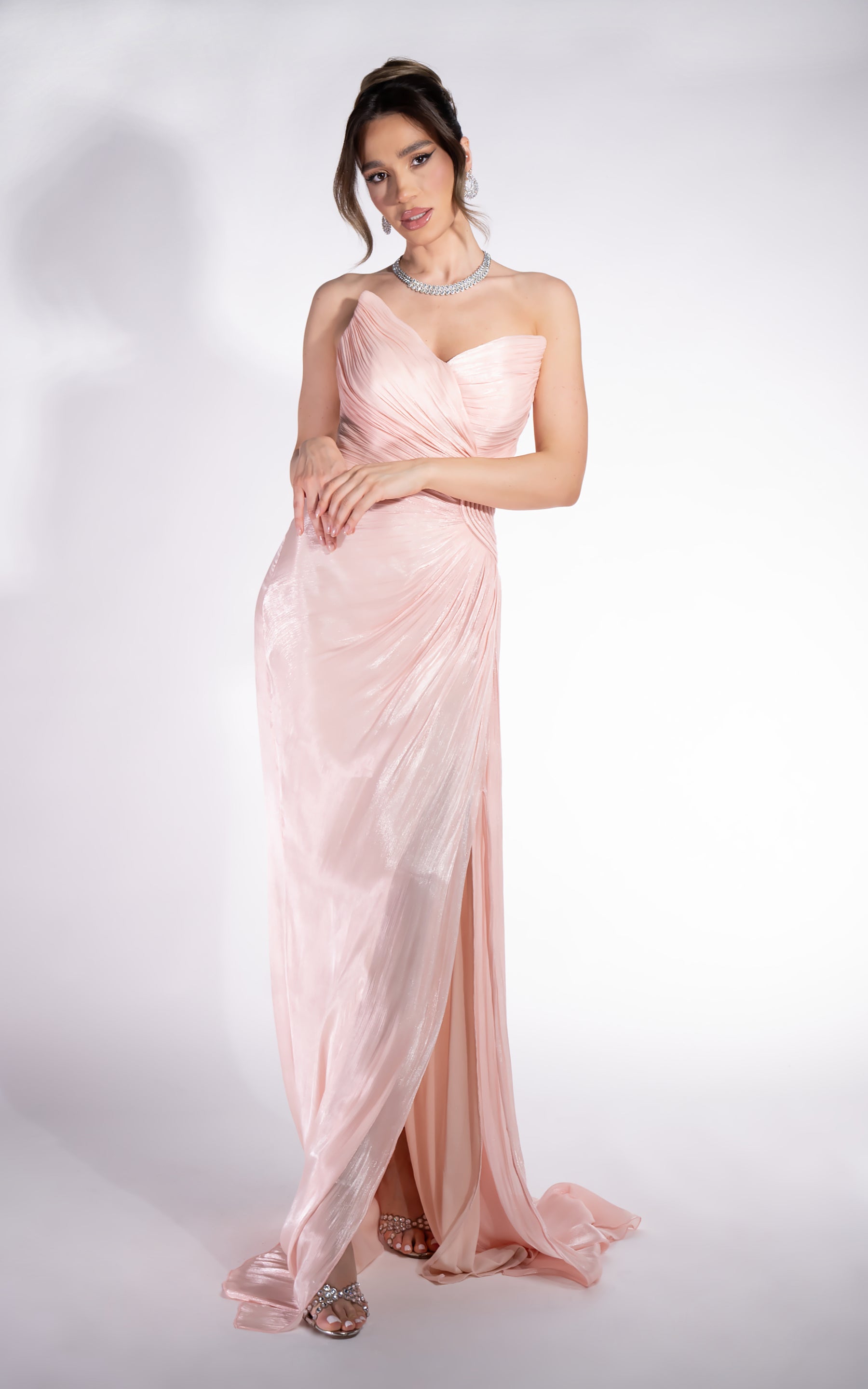 [Resigilat] Rochie dama lunga roz Klarisa Bogas