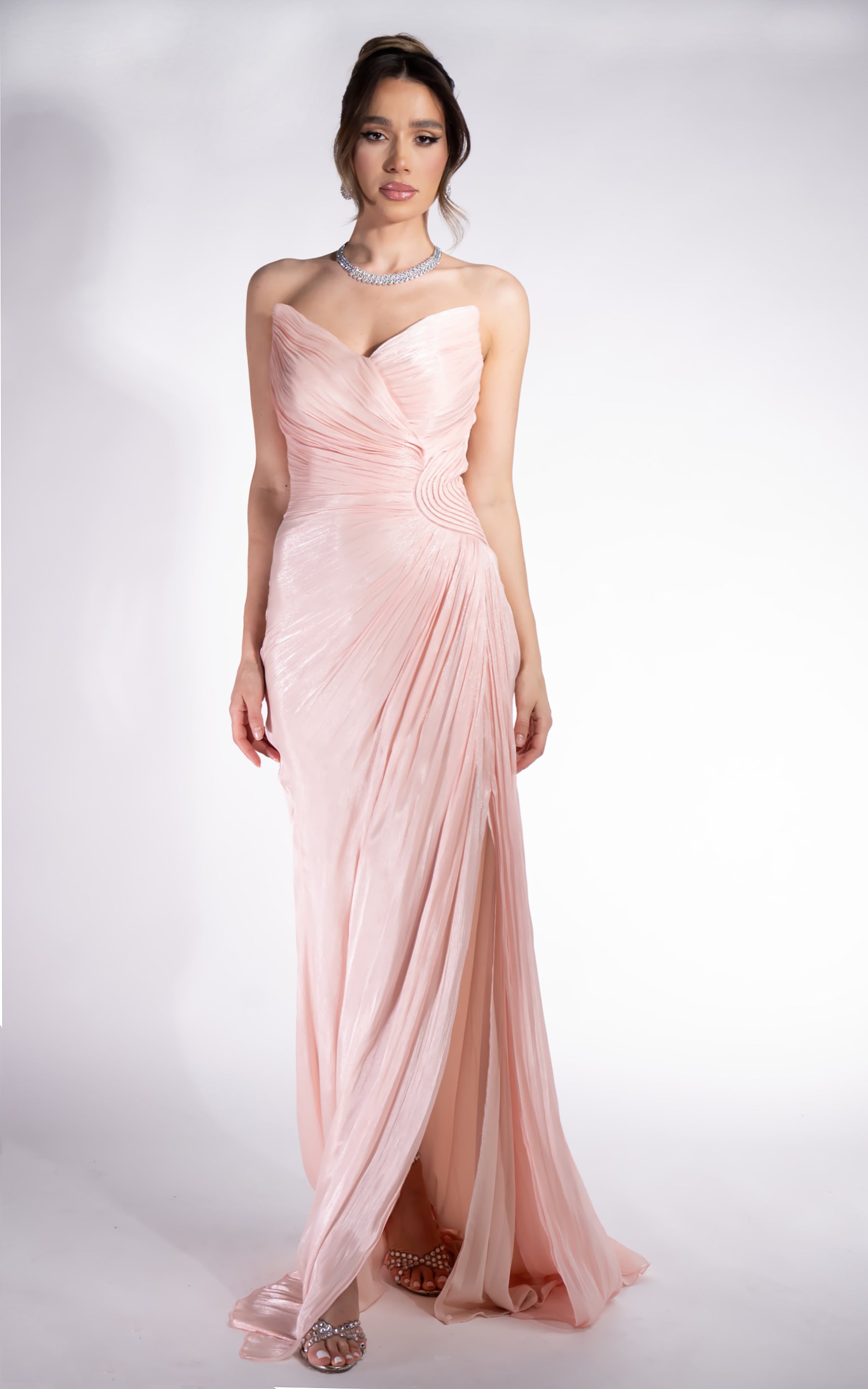 [Resigilat] Rochie dama lunga roz Klarisa Bogas