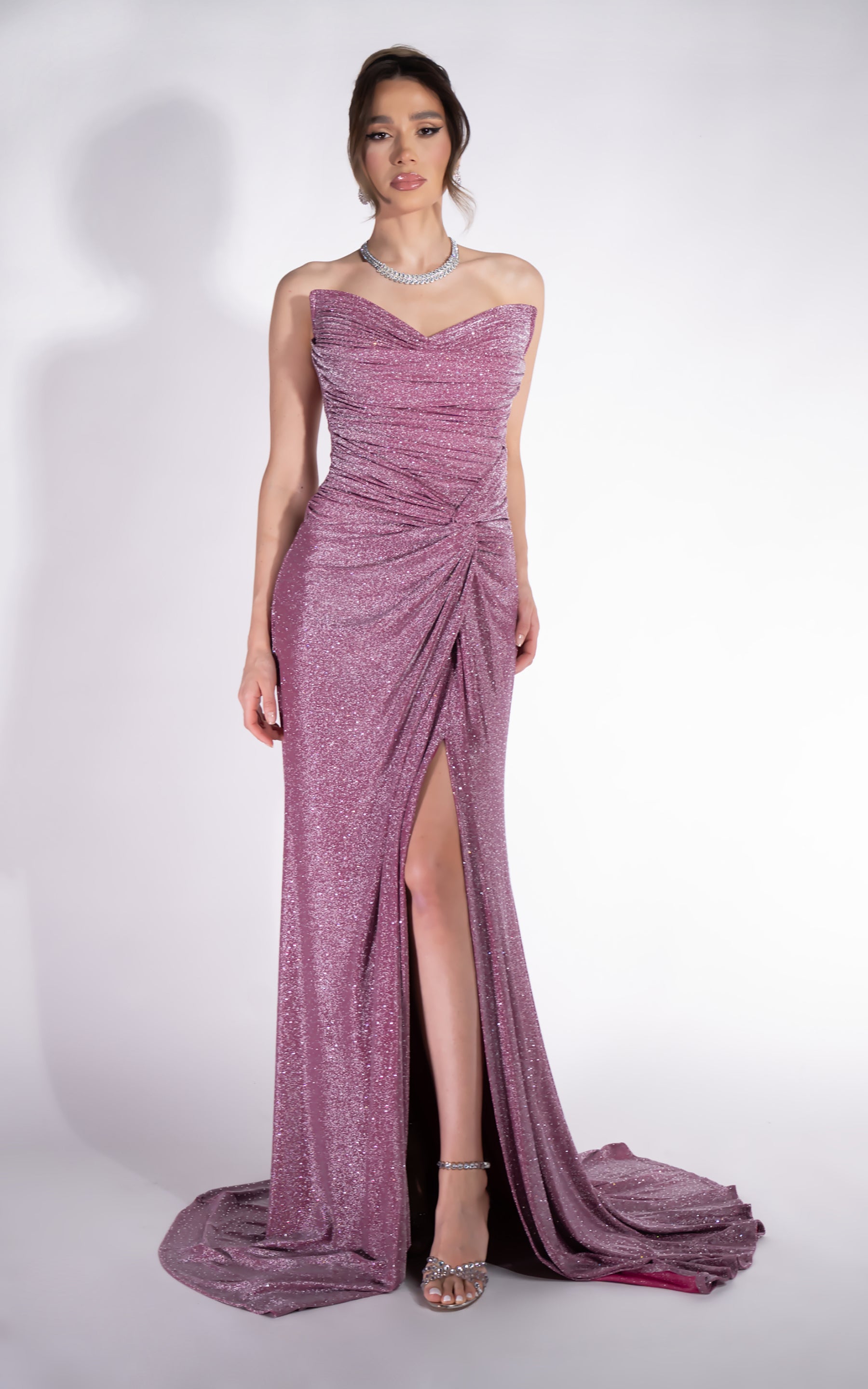 Rochie dama lunga roz Taylor Bogas