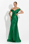Rochie dama lunga verde Stephane Bogas