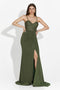 Rochie dama lunga verde Alexandria Bogas