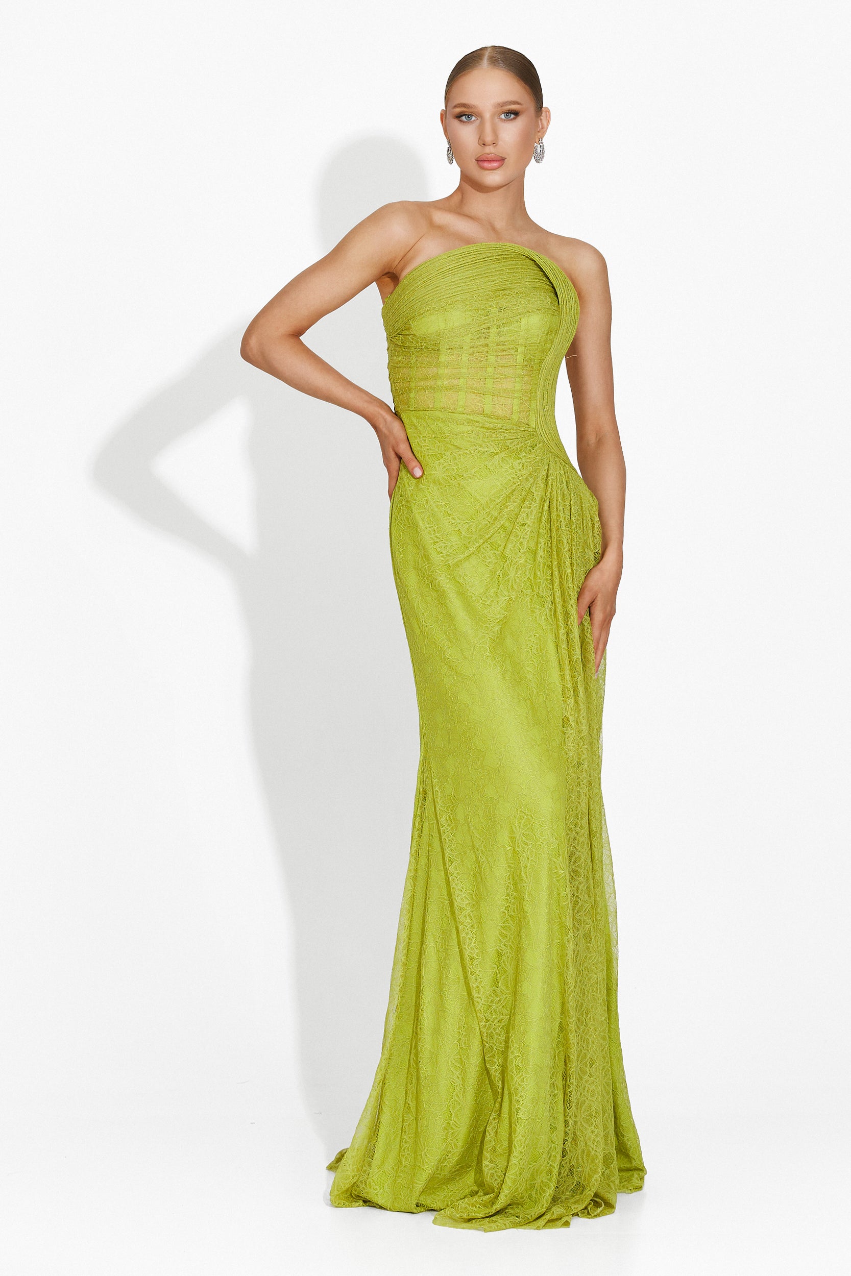 Rochie dama lunga verde Apryl Bogas