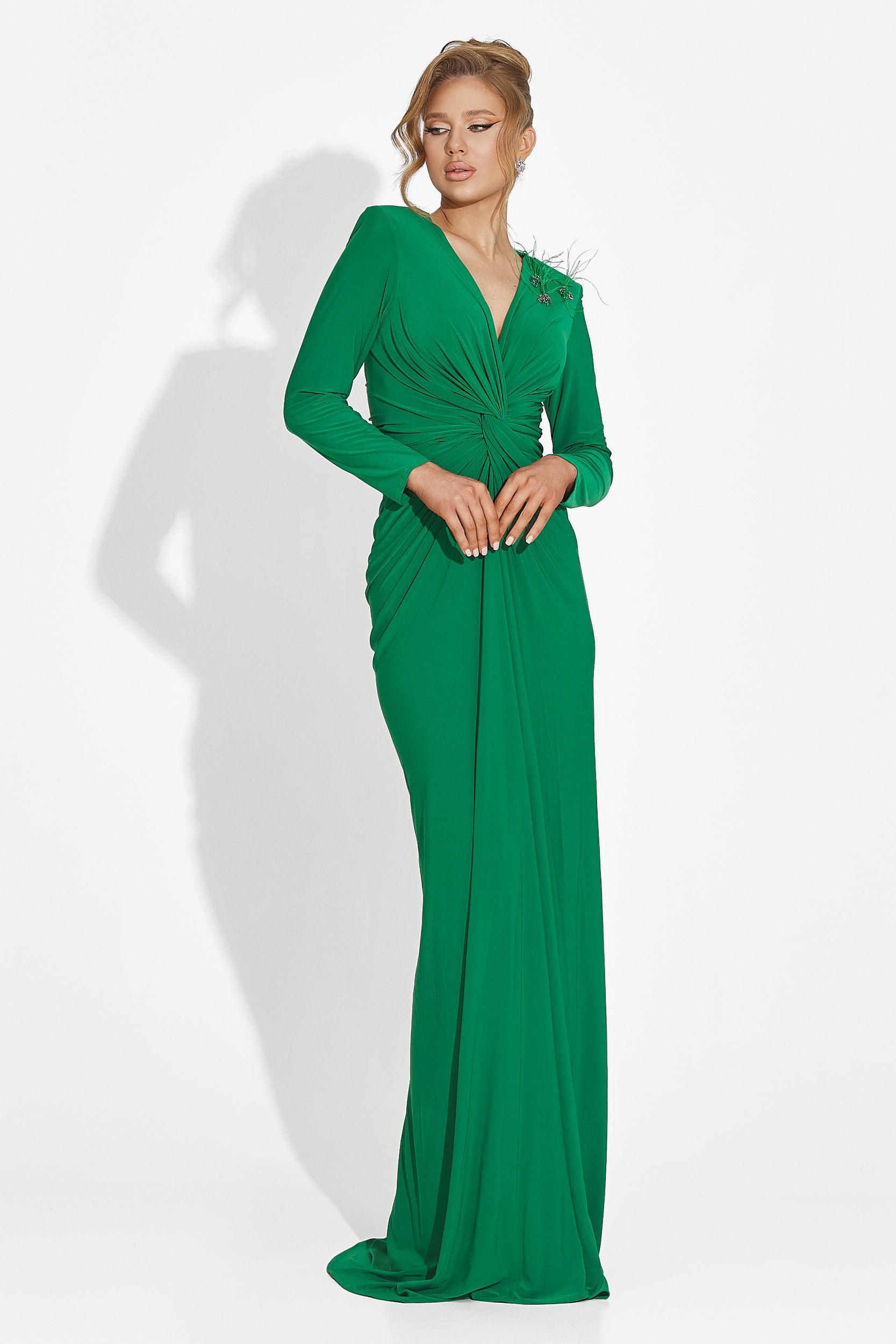 Rochie dama lunga verde Ensa Bogas